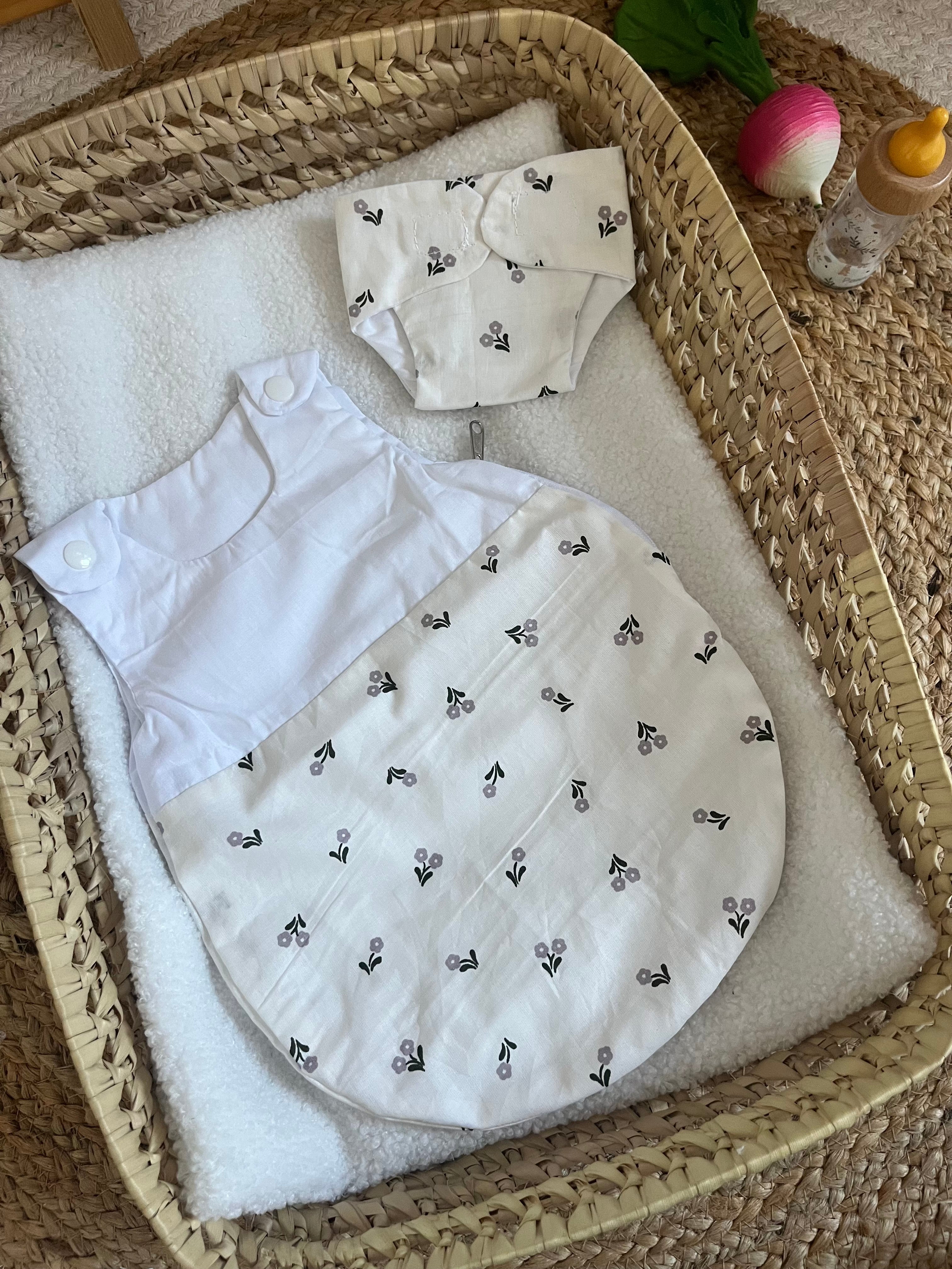 Gigoteuse + couche fleur