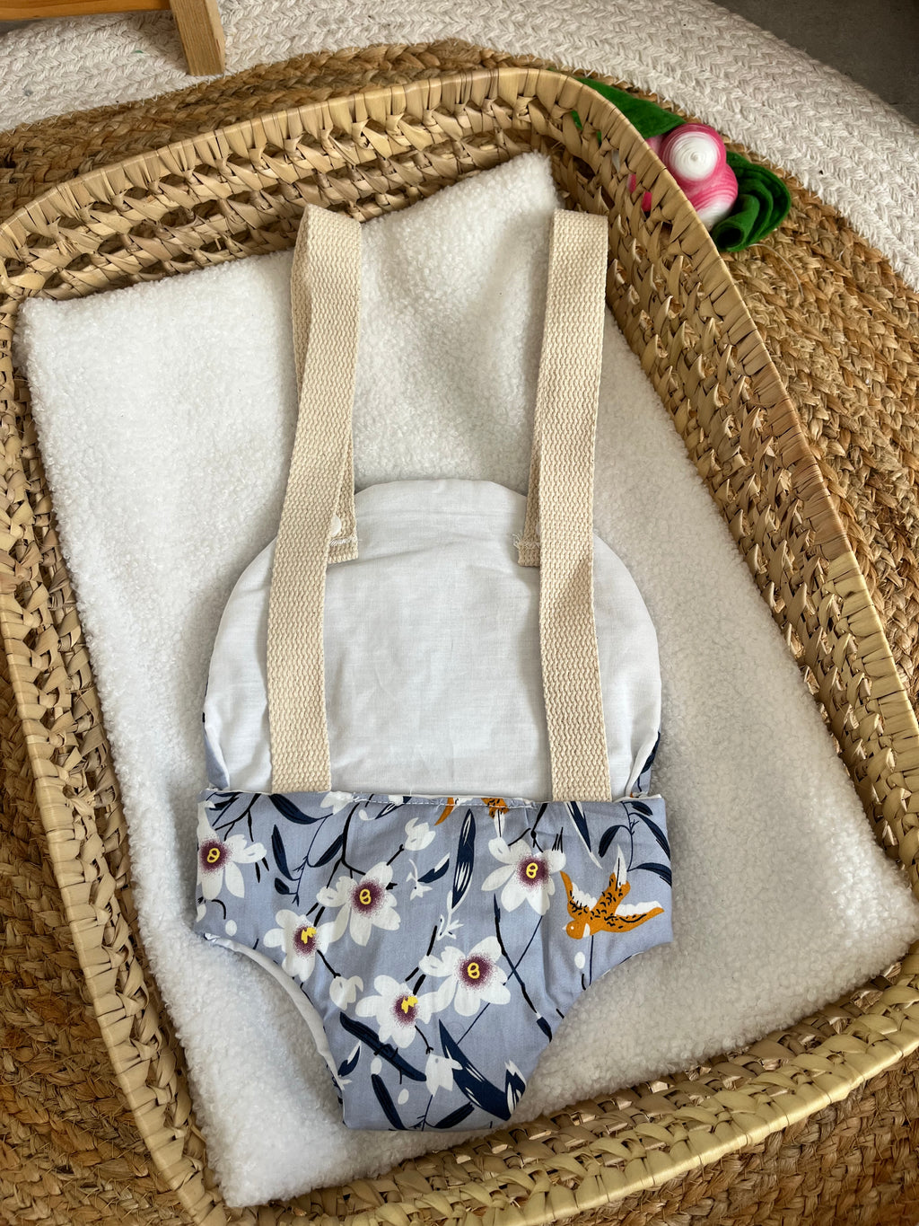 Porte bébé /poupée bleu