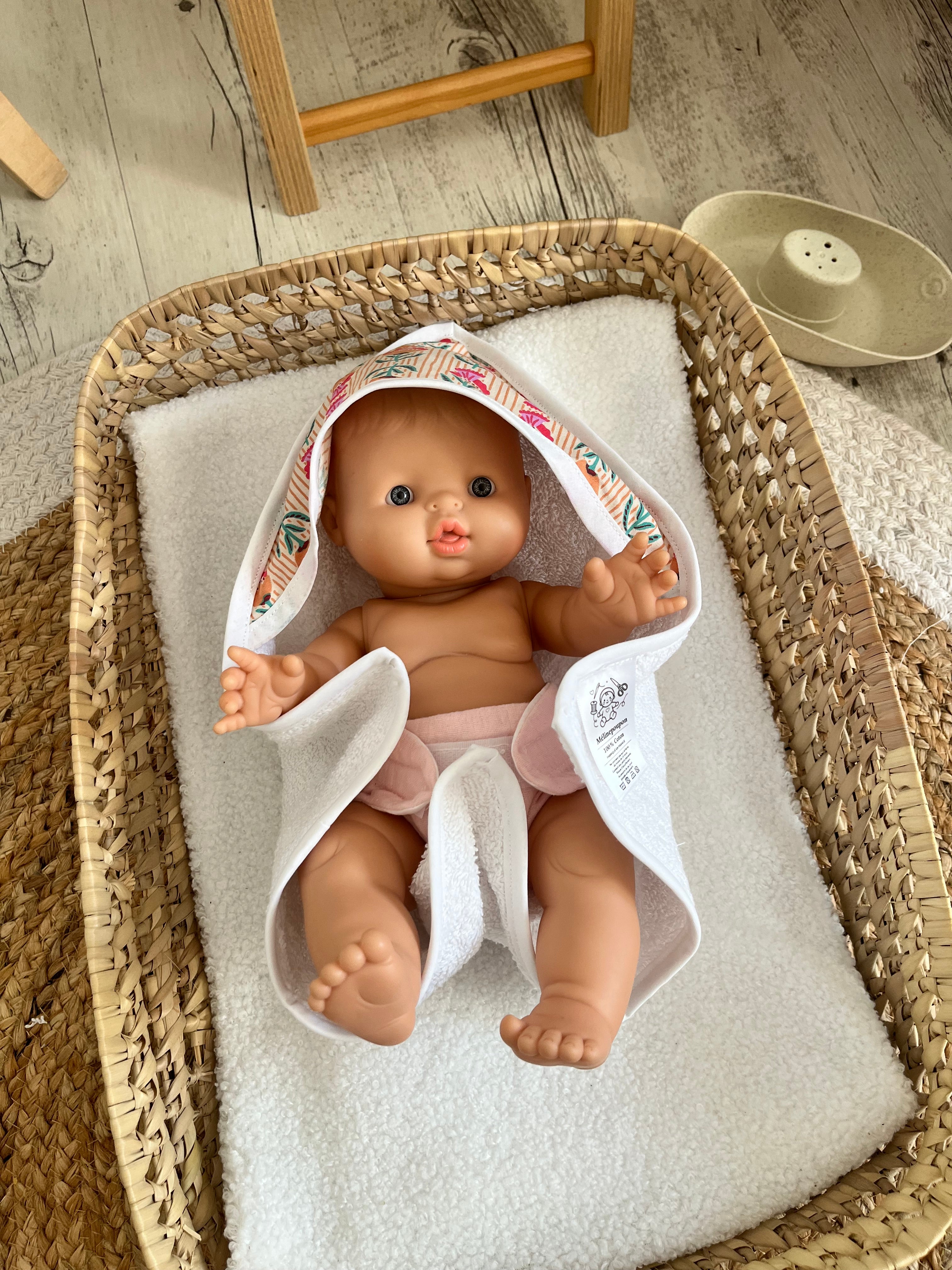 Sortie de bain fleuri