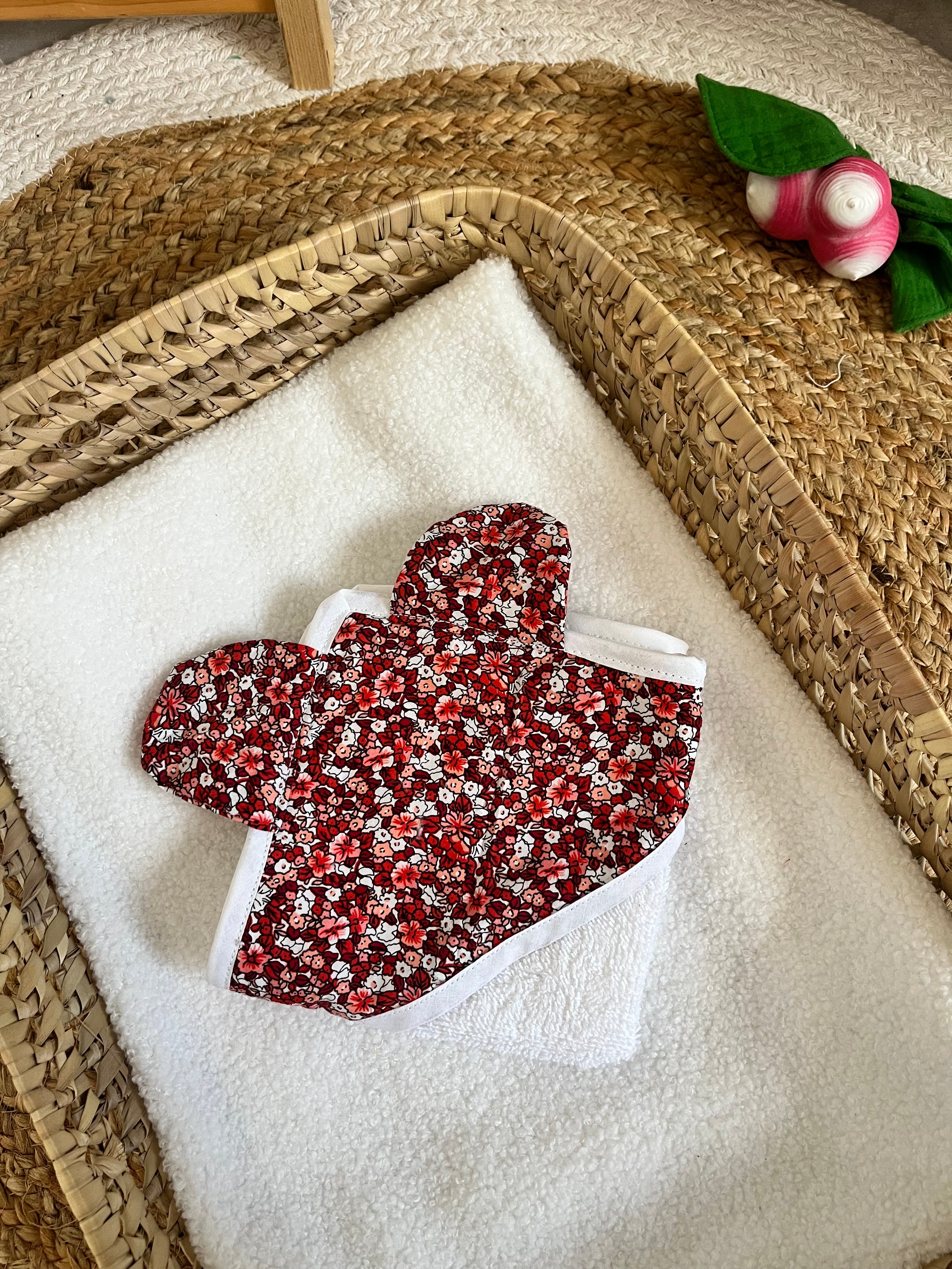 Sortie de bain fleuri