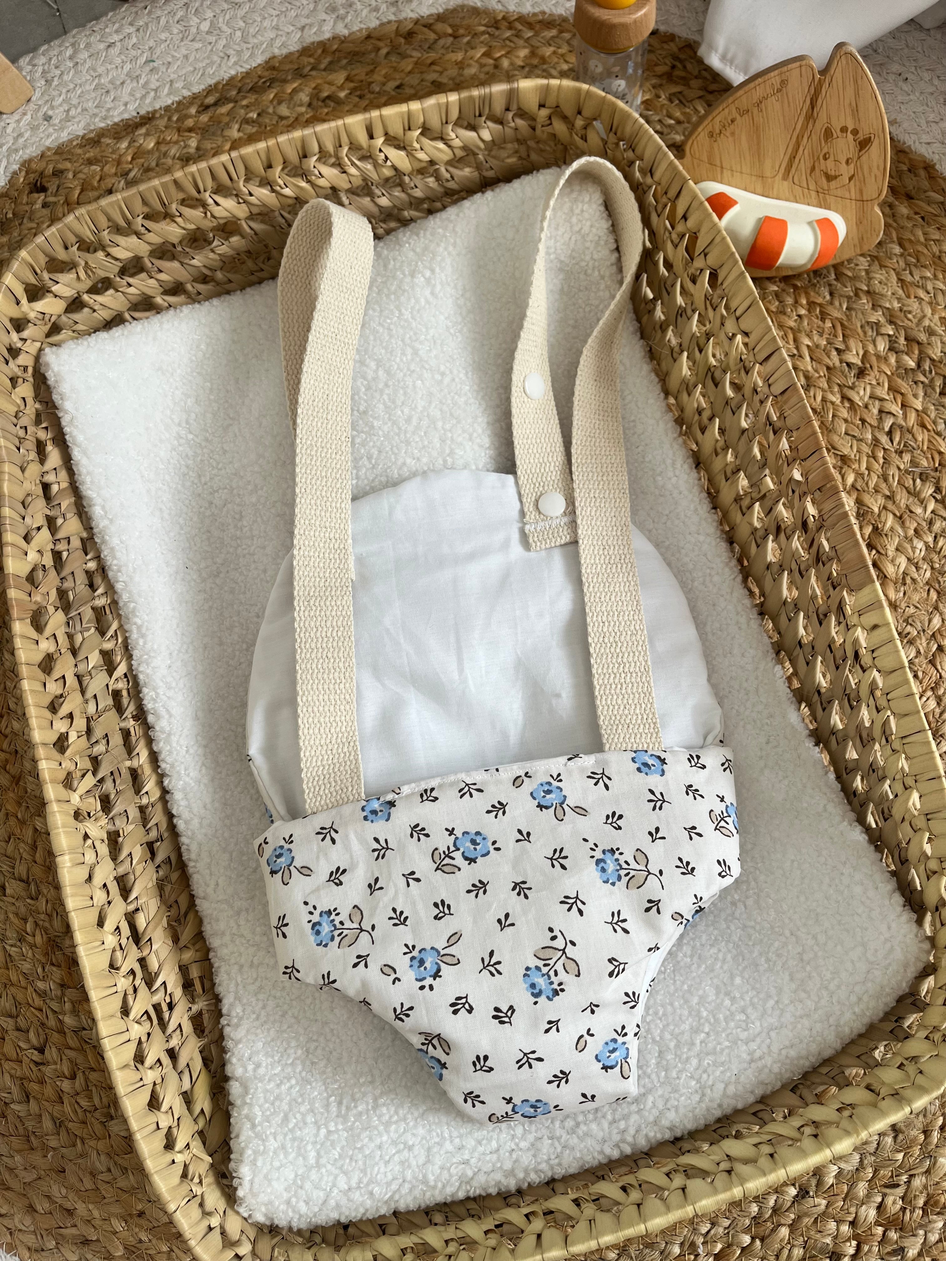 Porte bébé /poupée bleu