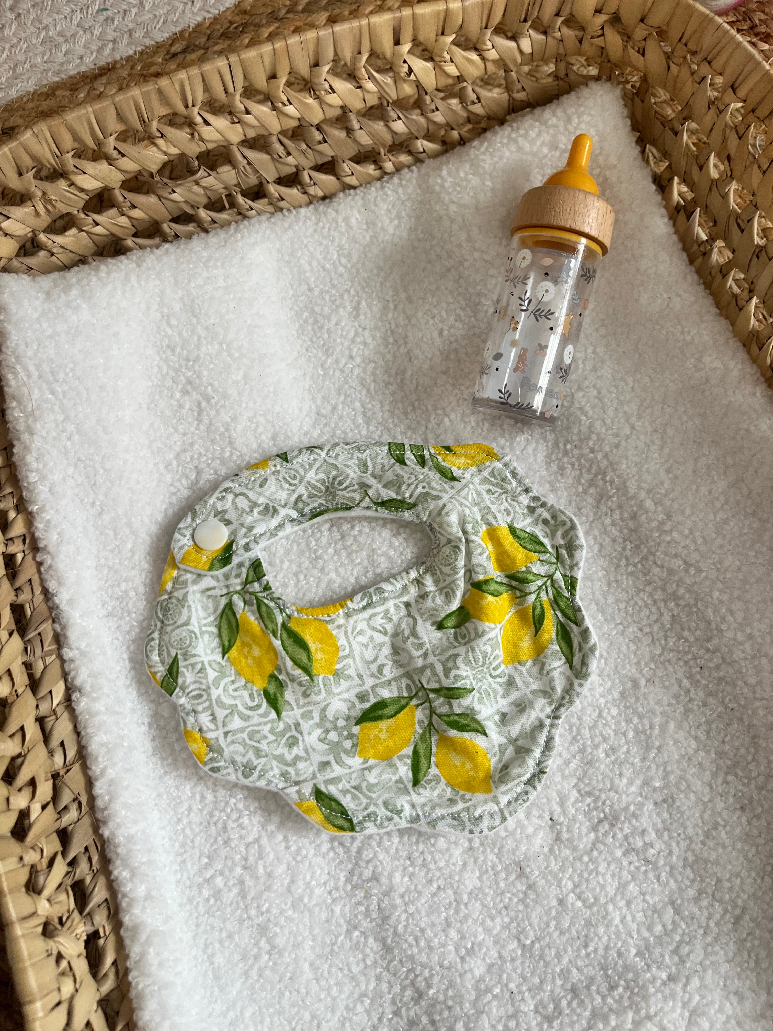 Bavoir poupée citron 🍋