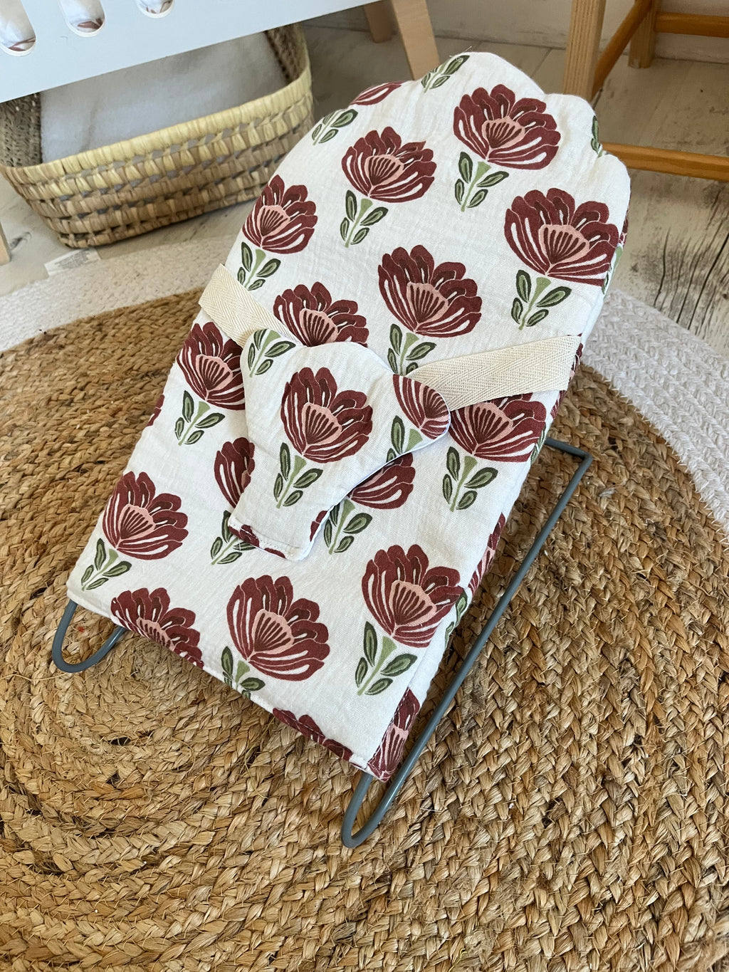 Transat poupée fleur marron
