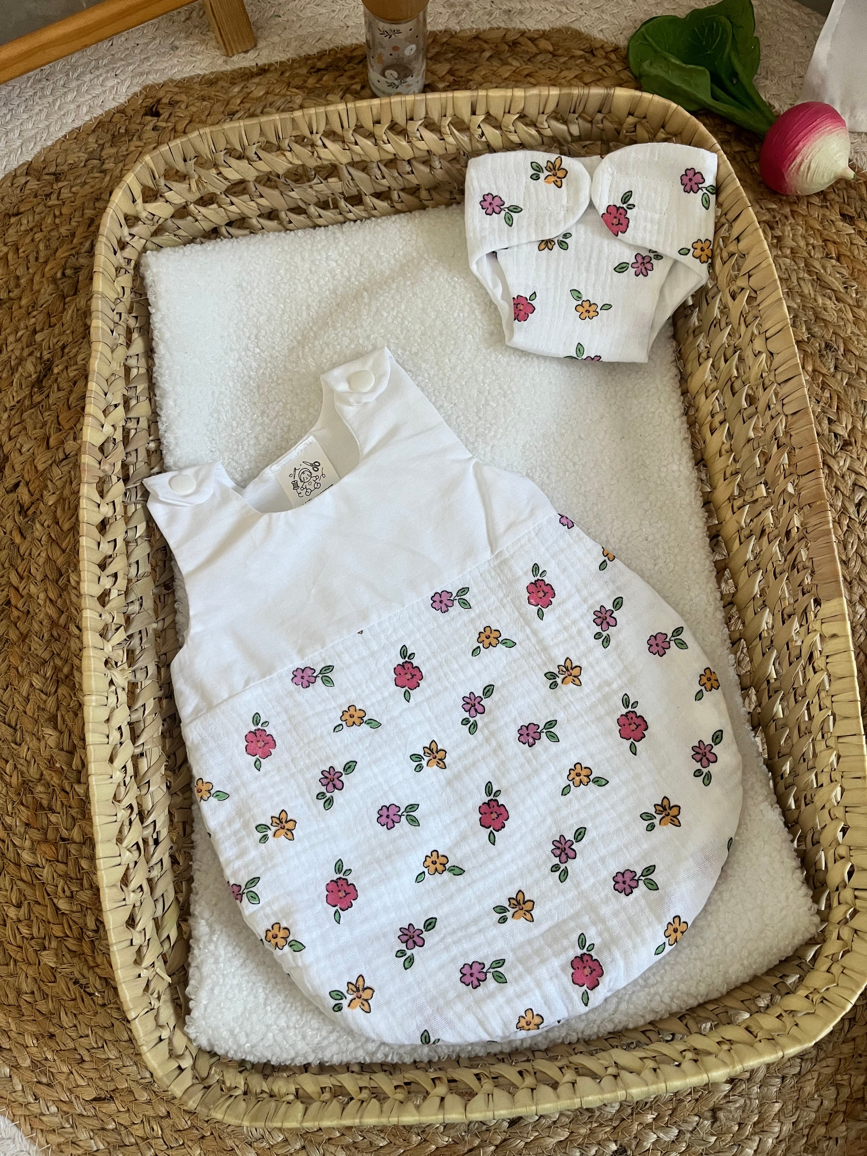 Gigoteuse + couche fleur