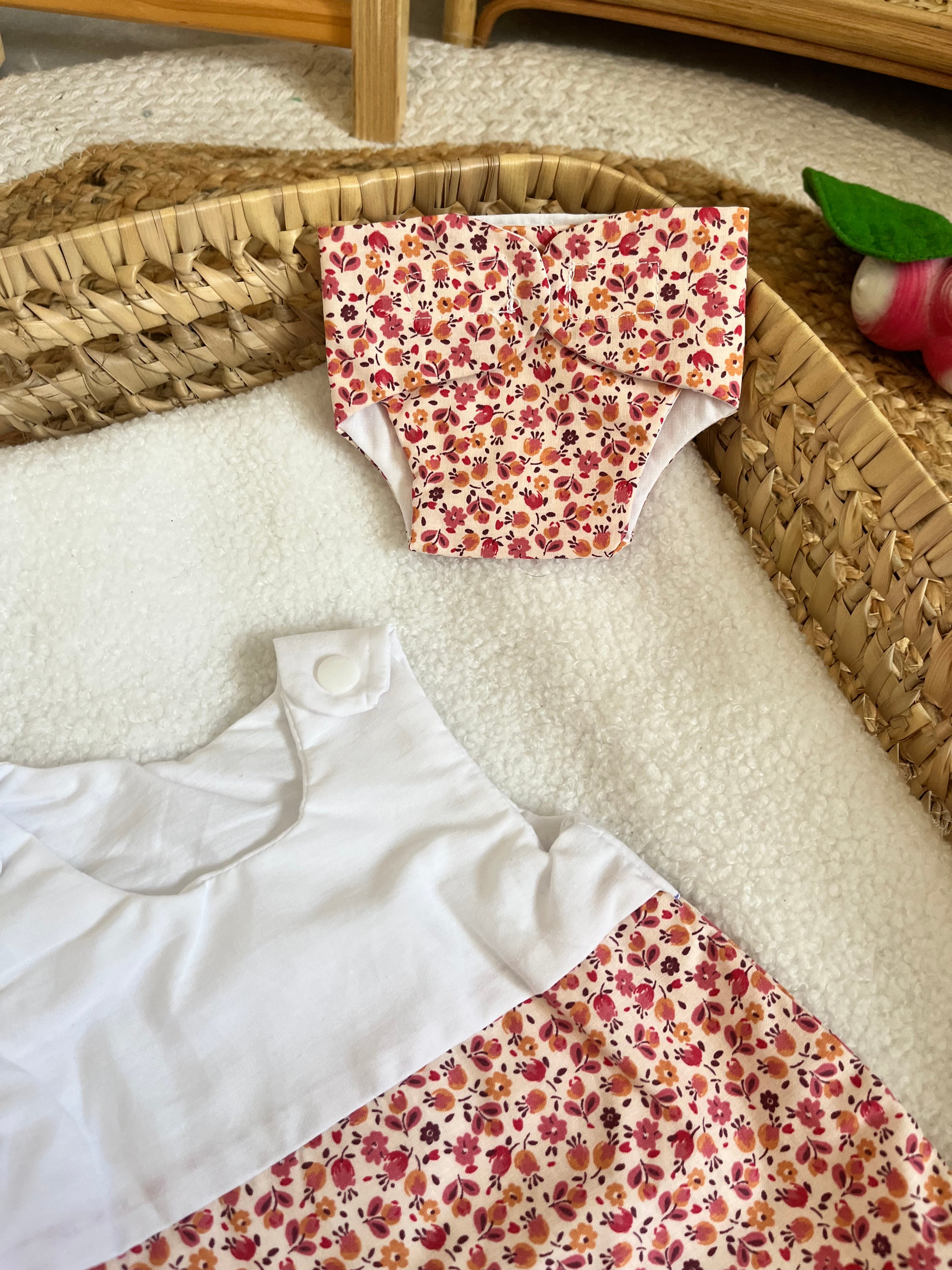 Gigoteuse + couche fleur