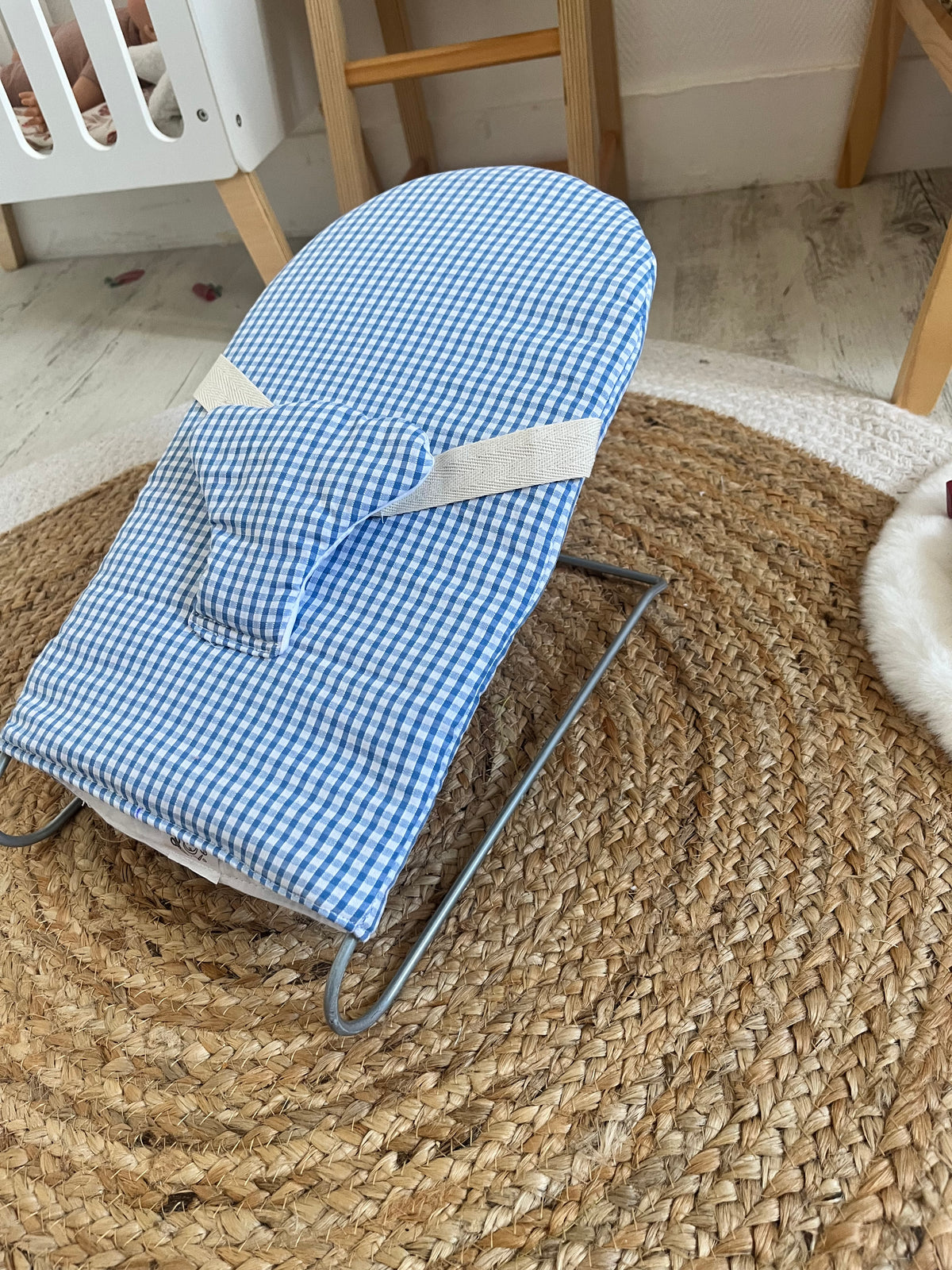 Transat poupée Vichy bleu