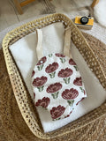 Porte bébé /poupée fleurie marron