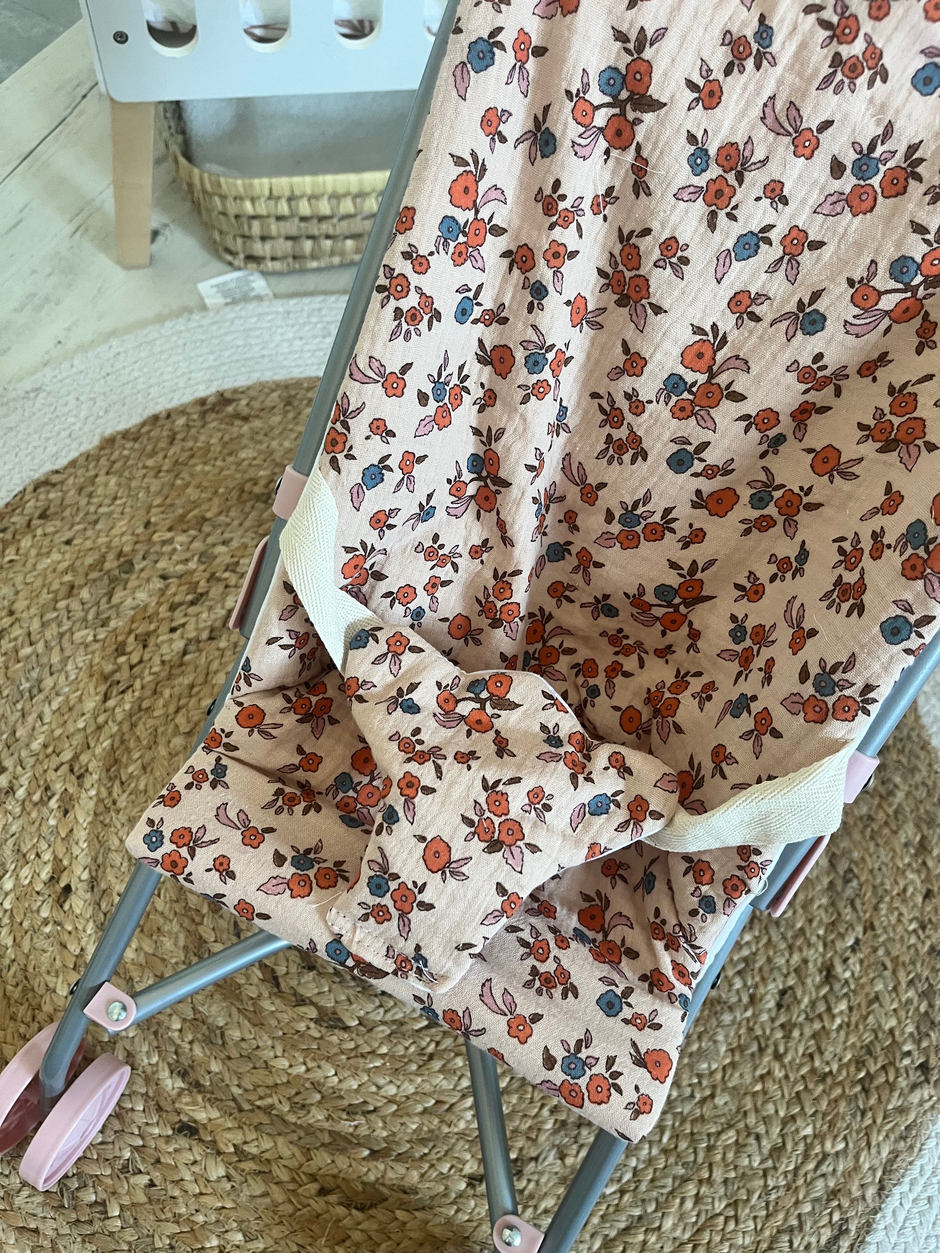 Housse poussette fleurs