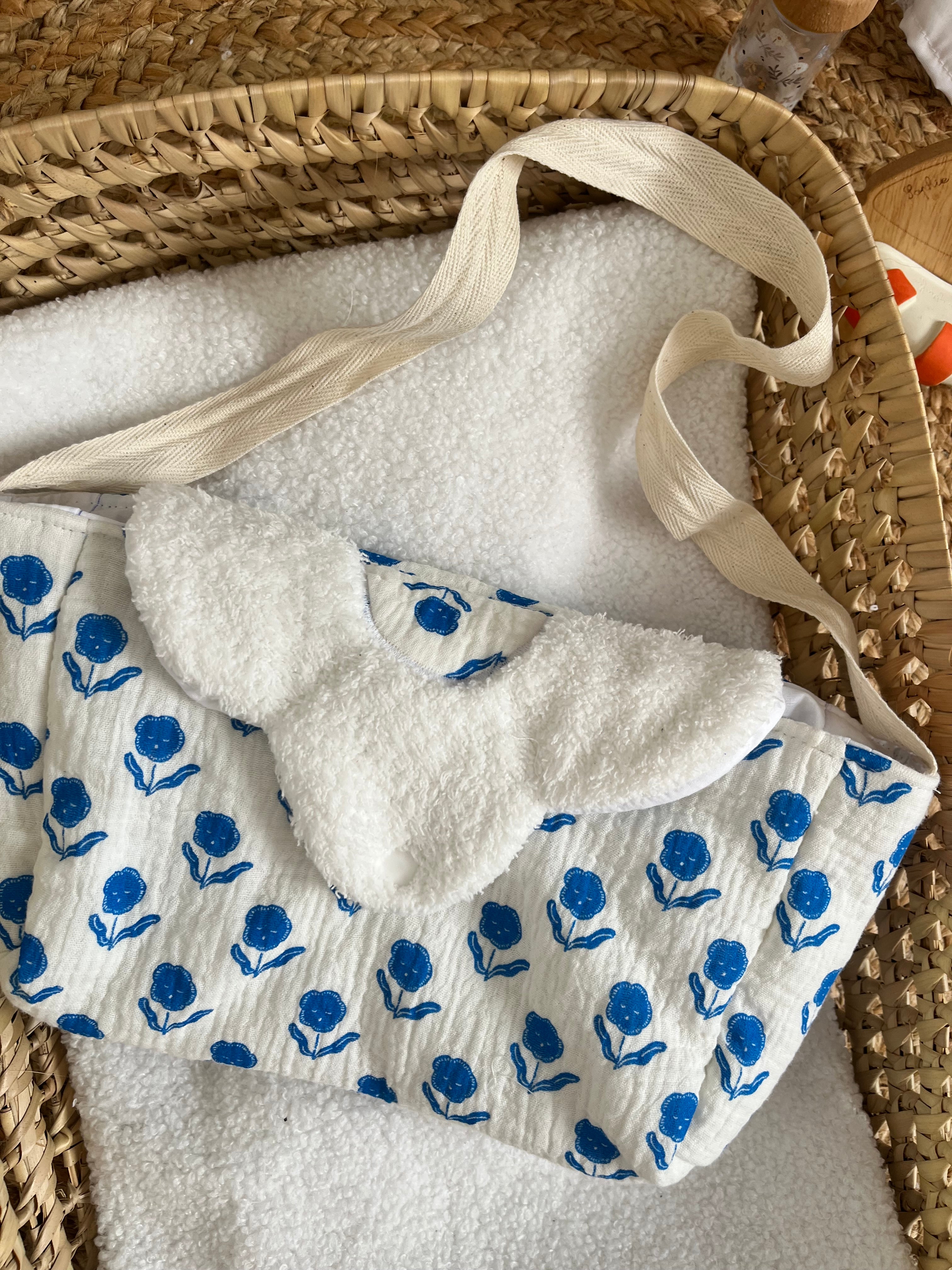 Sac à langer bleu