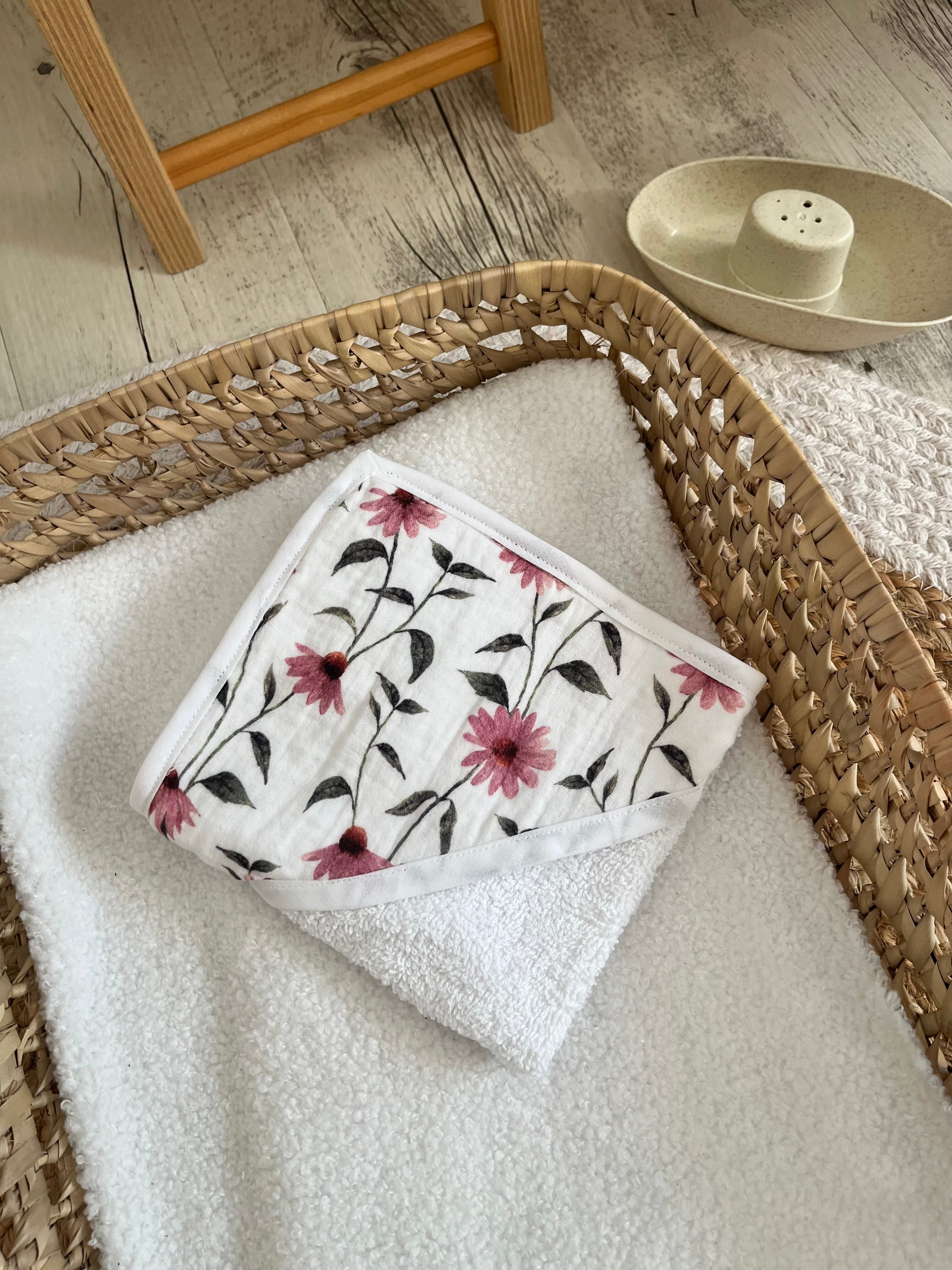 Sortie de bain fleuri