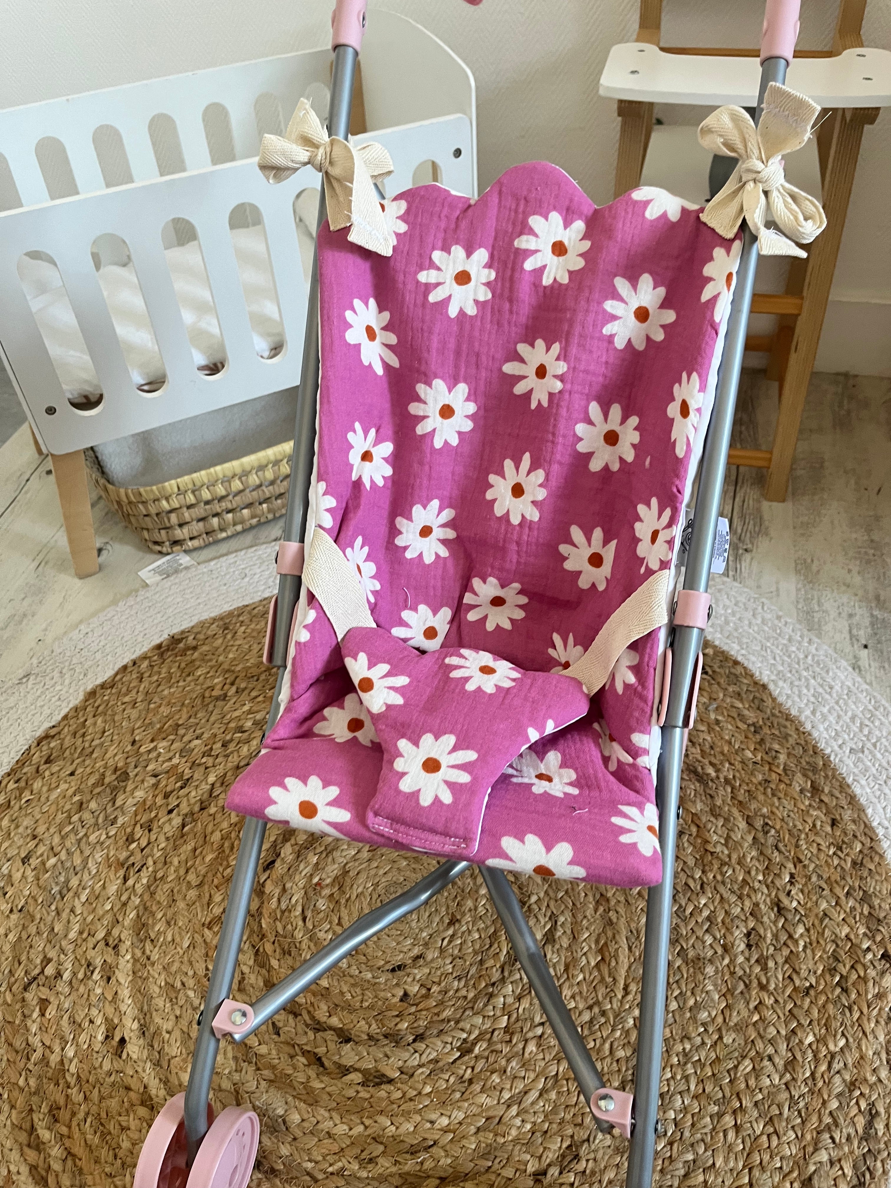 Housse poussette marguerite
