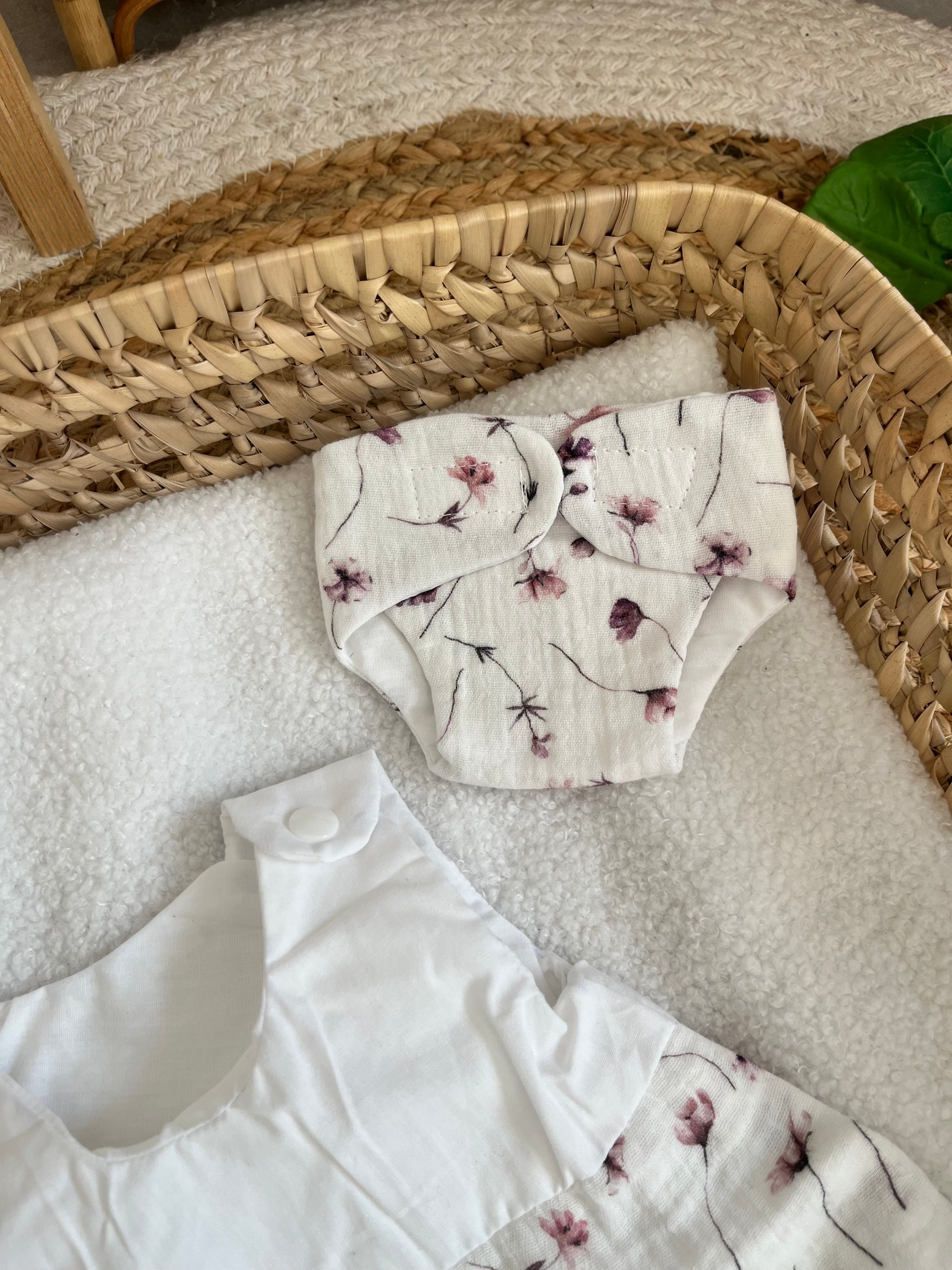 Gigoteuse + couche fleur