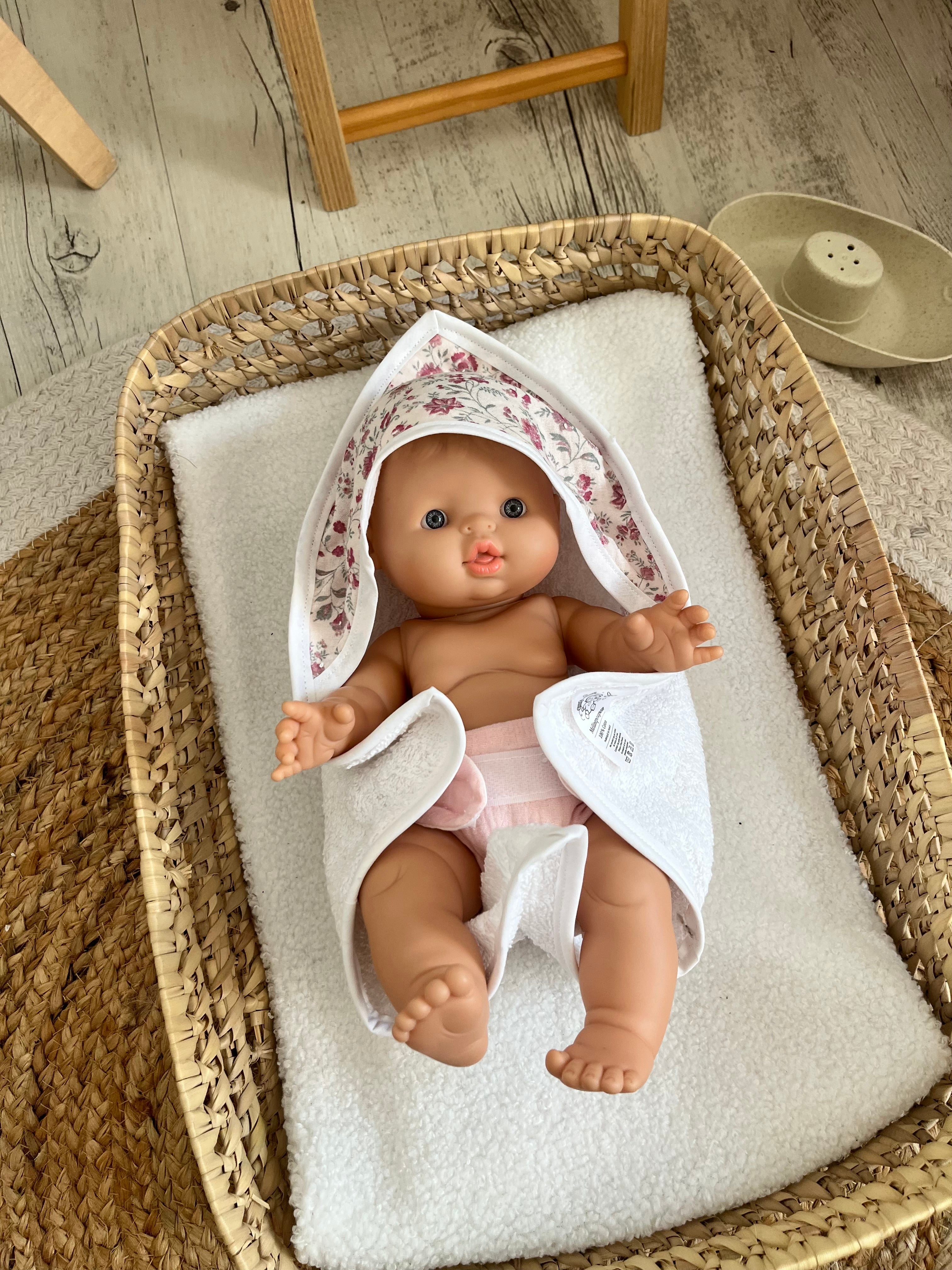 Sortie de bain fleuri