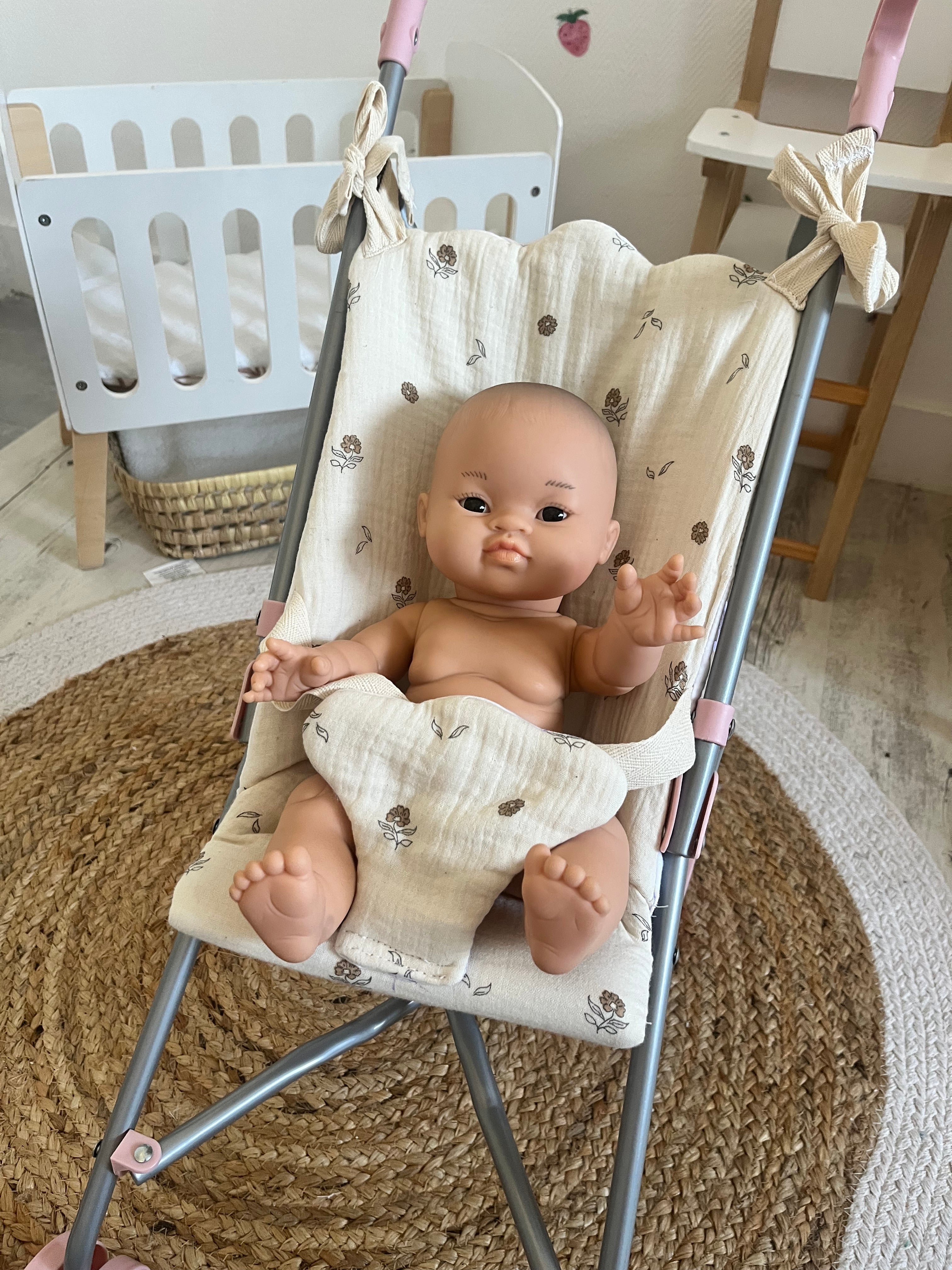 Housse poussette beige