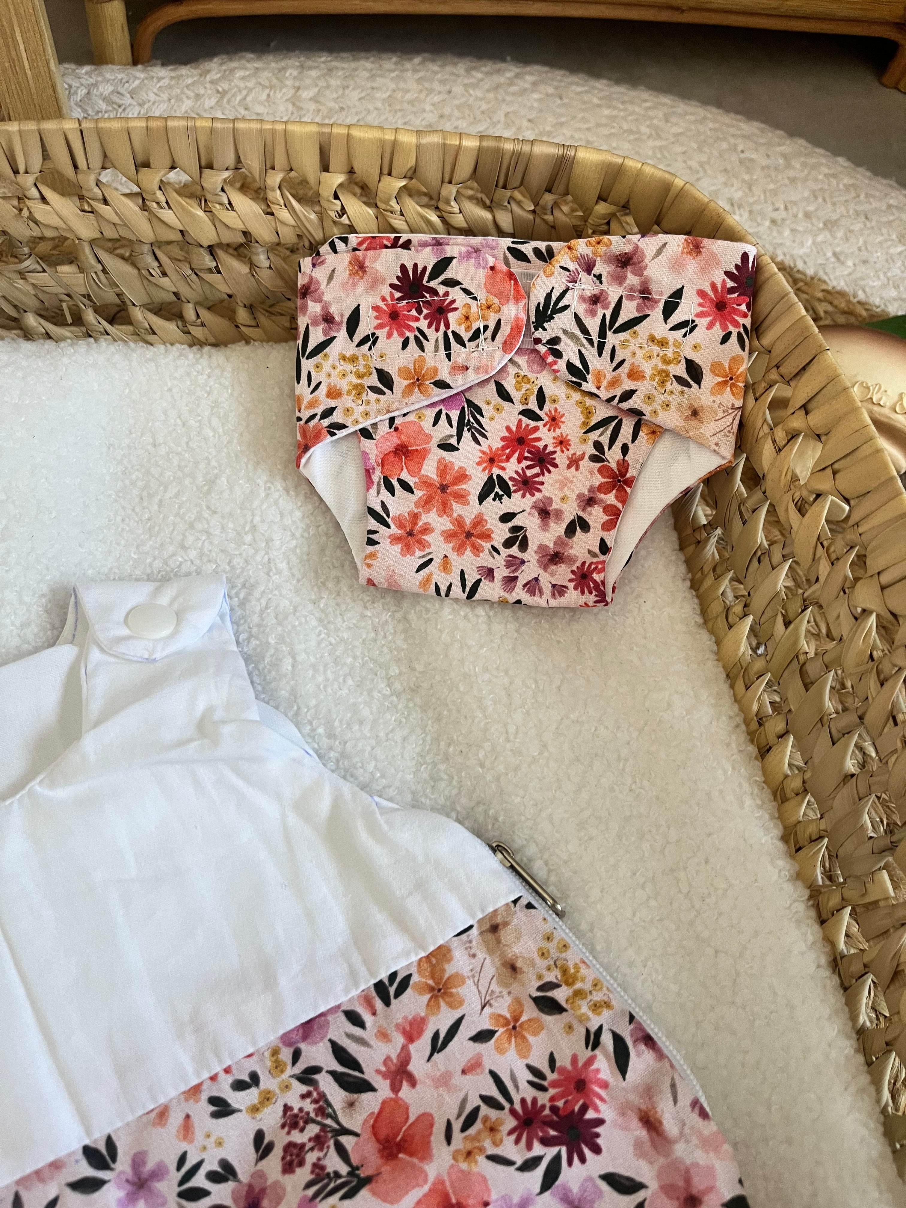 Gigoteuse + couche fleur