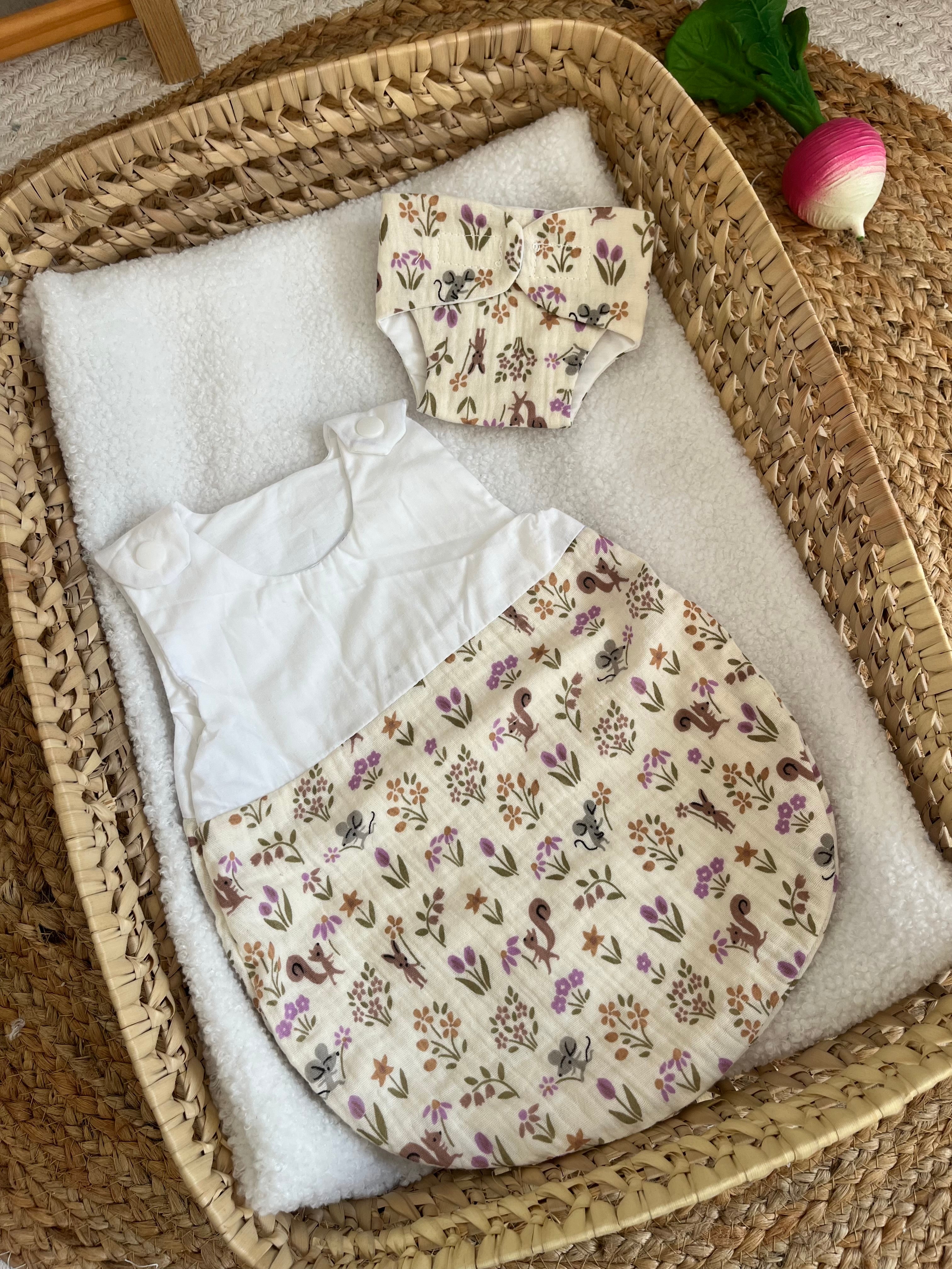 Gigoteuse + couche fleur