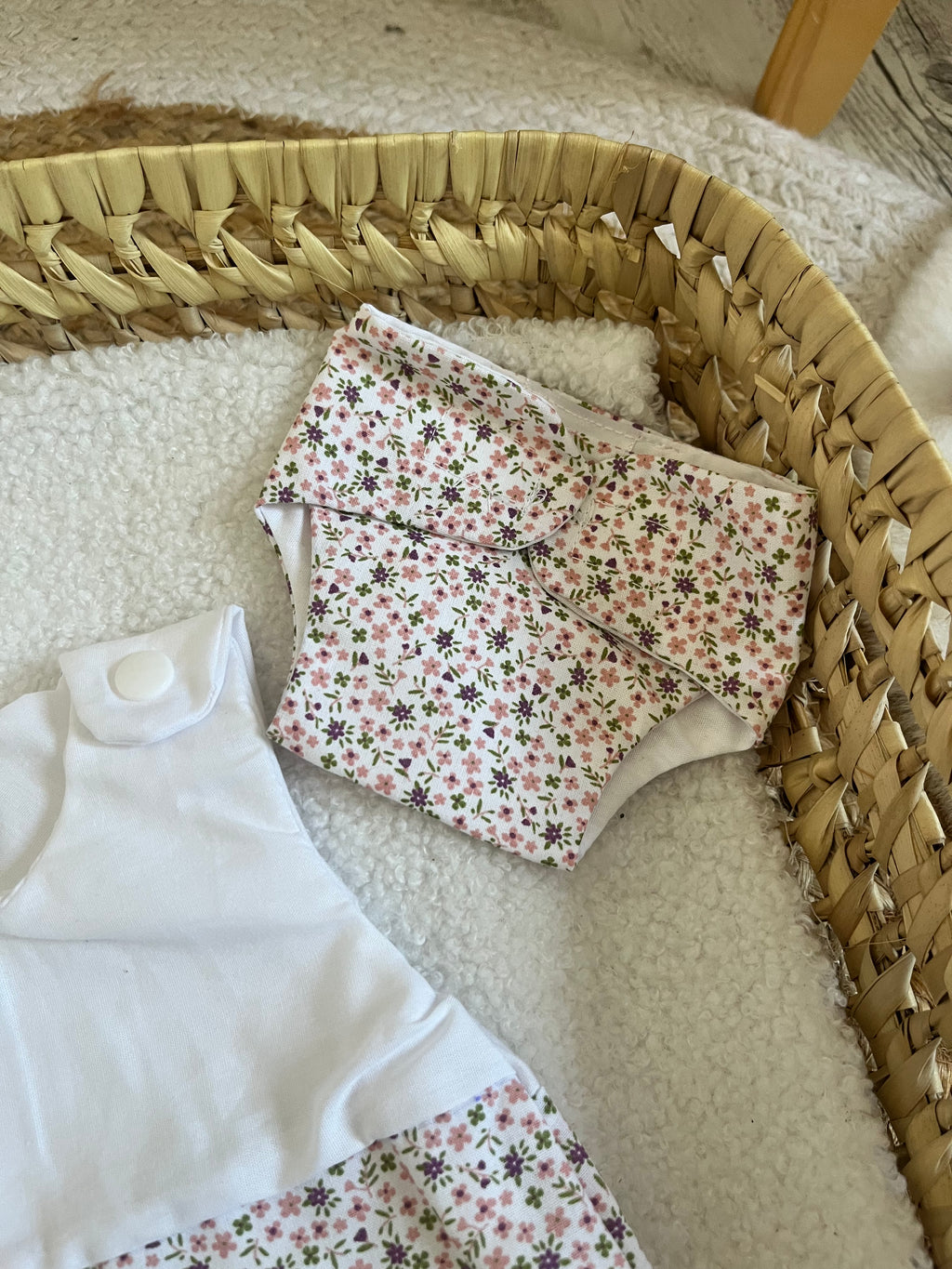 Gigoteuse + couche fleurs