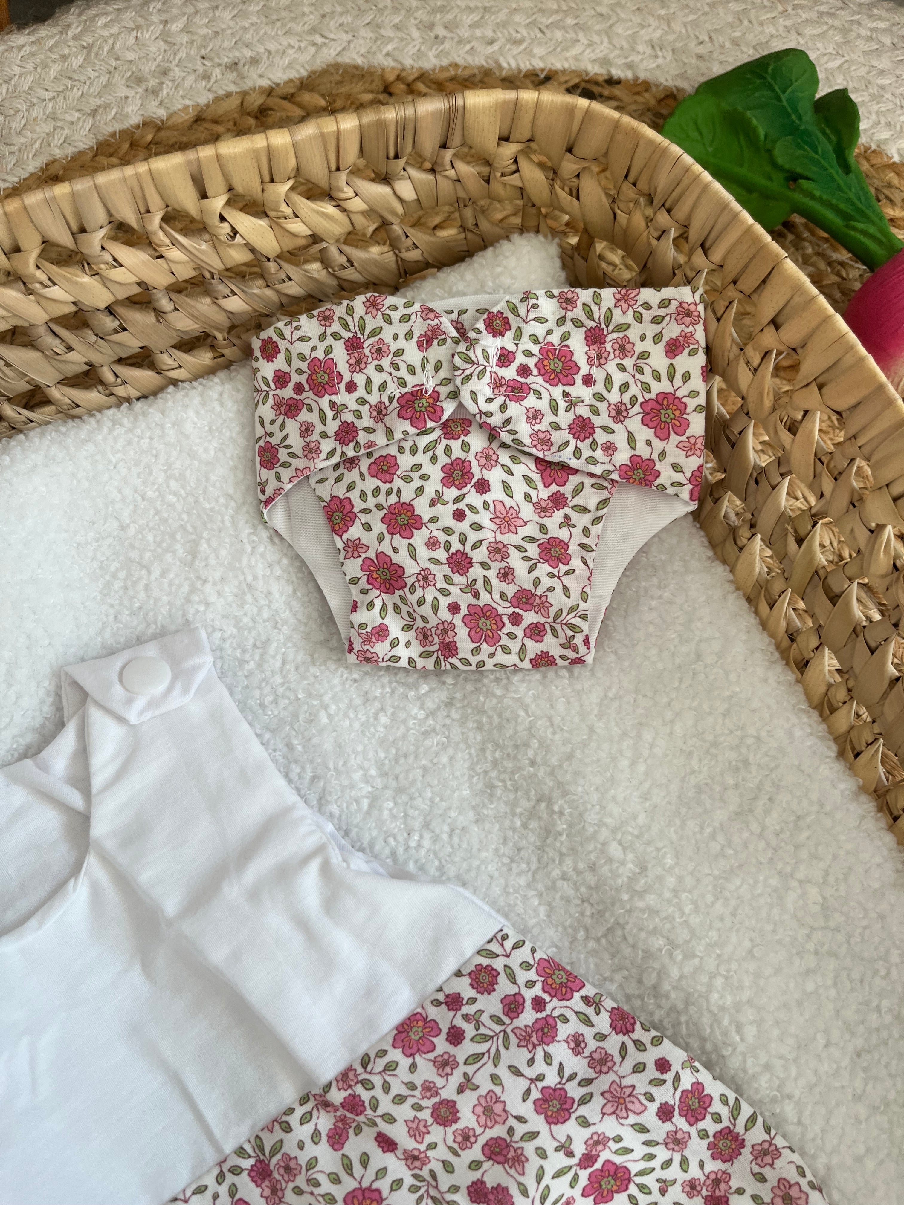 Gigoteuse + couche fleur