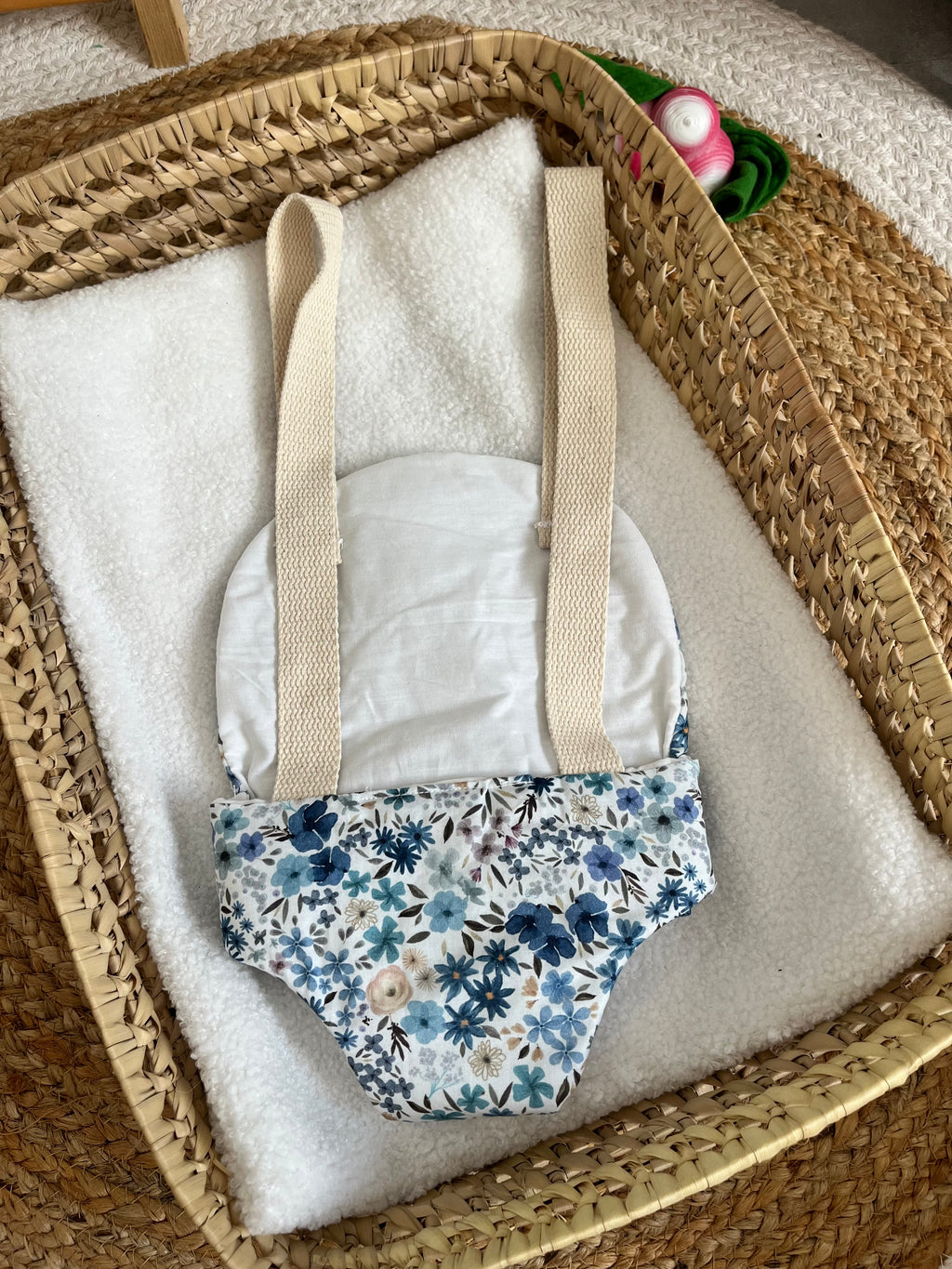 Porte bébé /poupée bleu