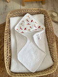 Sortie de bain fleuri