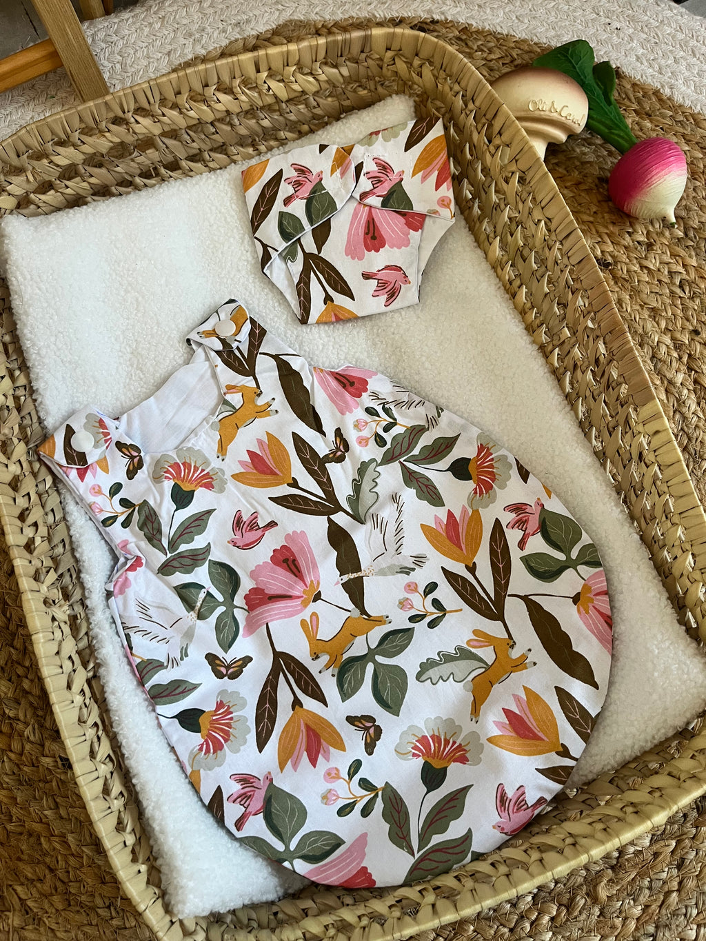 Gigoteuse + couche fleur