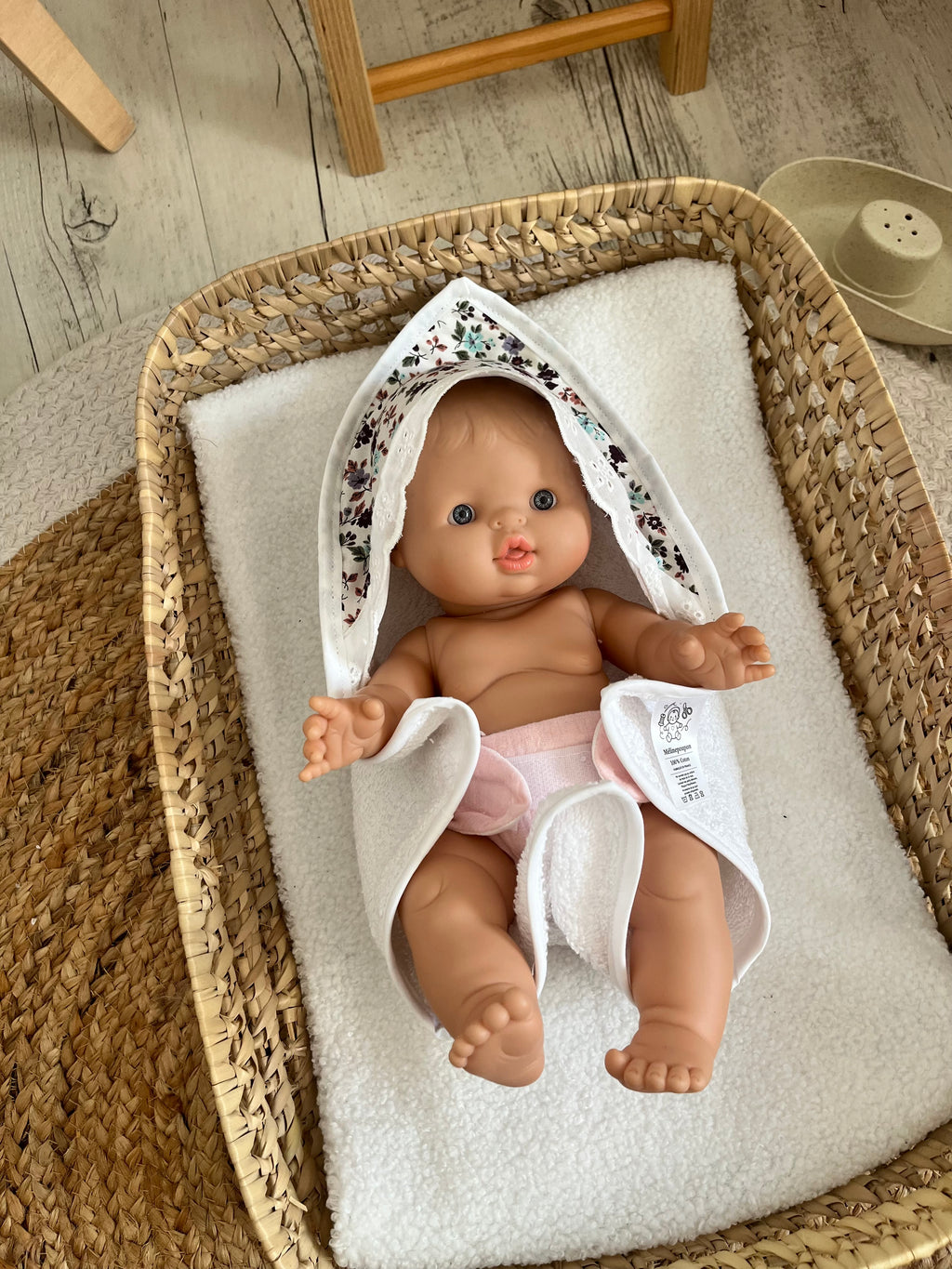 Sortie de bain fleuri