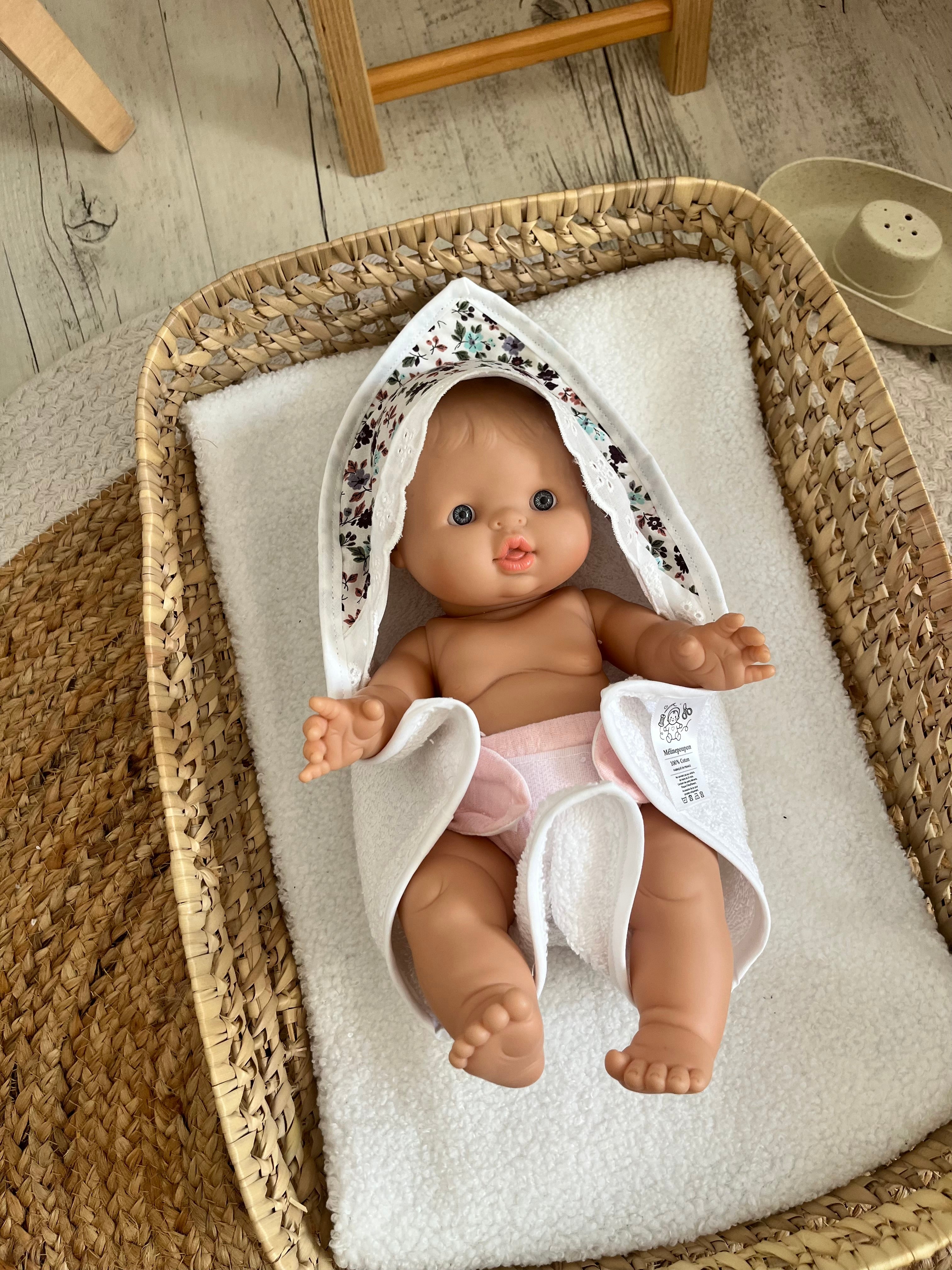 Sortie de bain fleuri