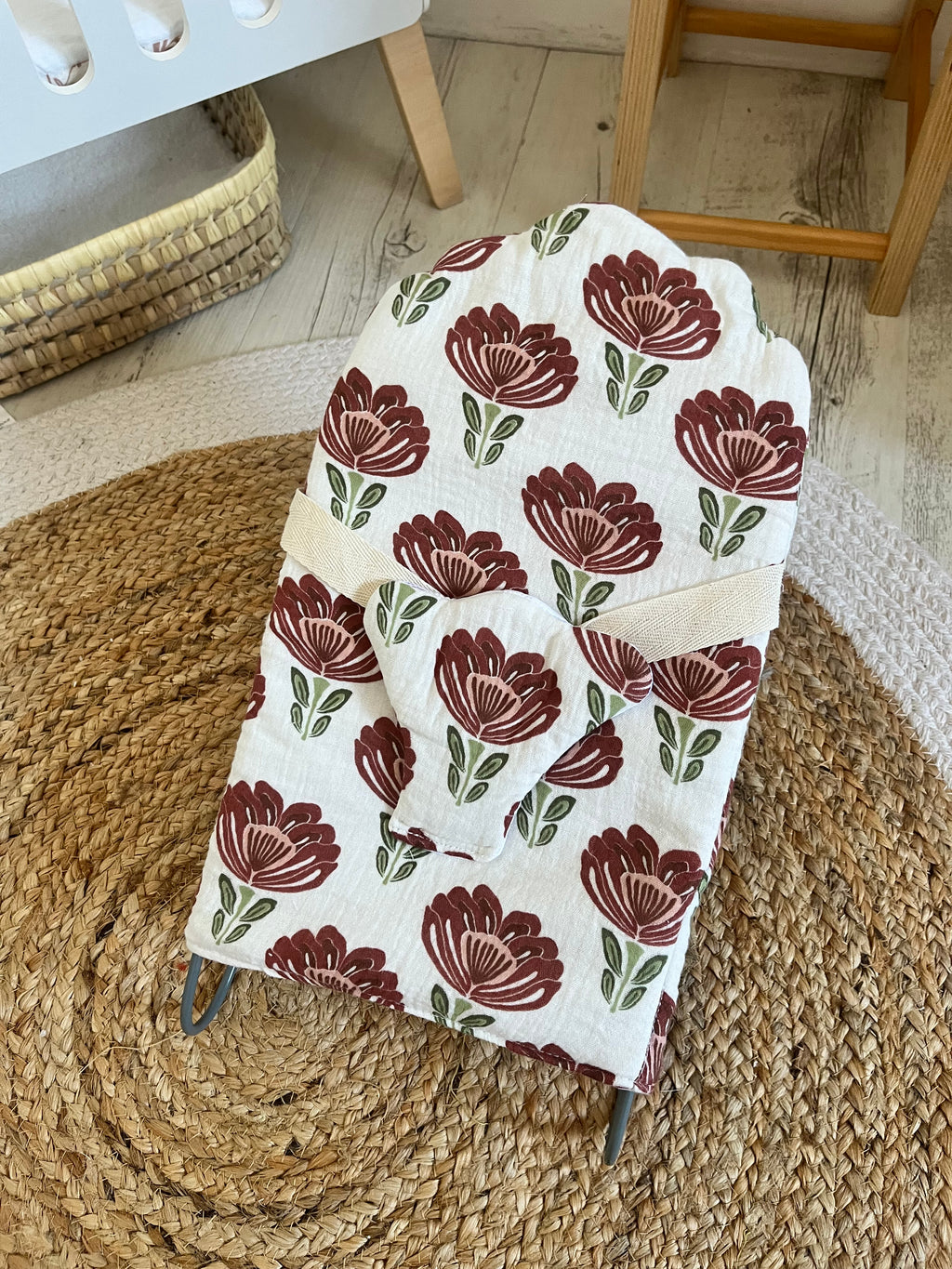 Transat poupée fleur marron