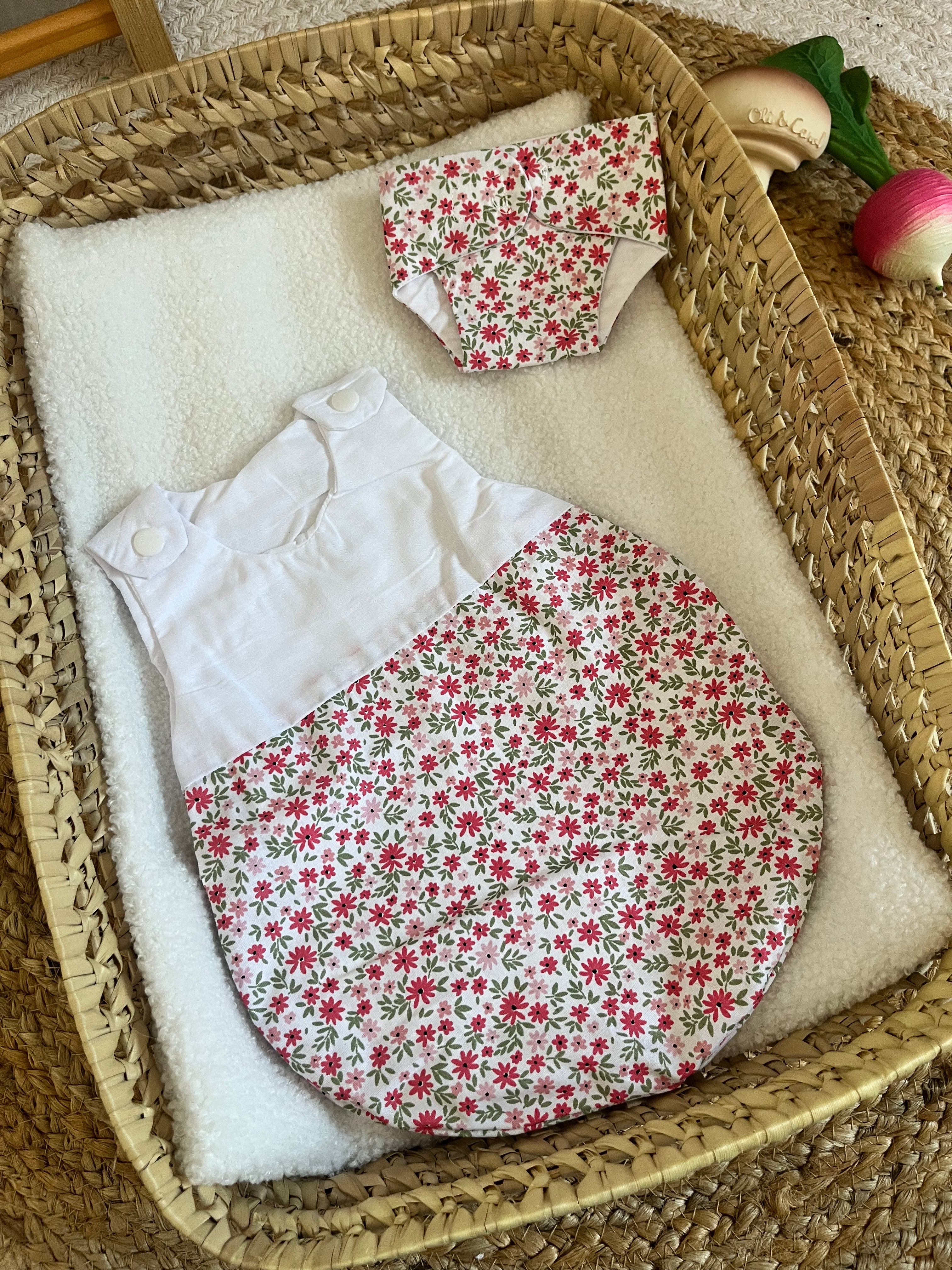 Gigoteuse + couche fleur