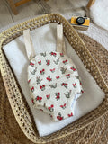 Porte bébé /poupée fleurie rouge