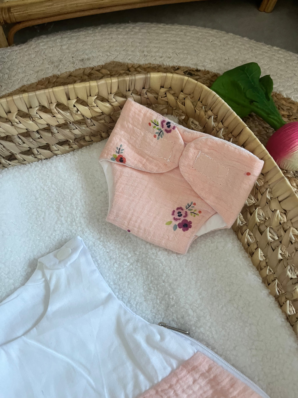 Gigoteuse + couche fleur