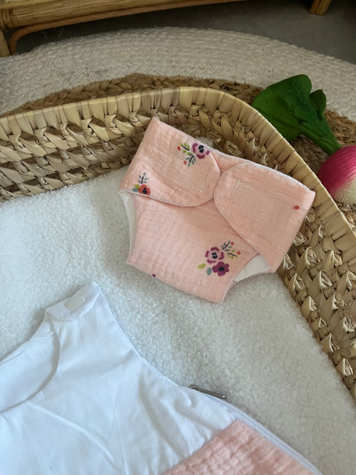 Gigoteuse + couche fleur