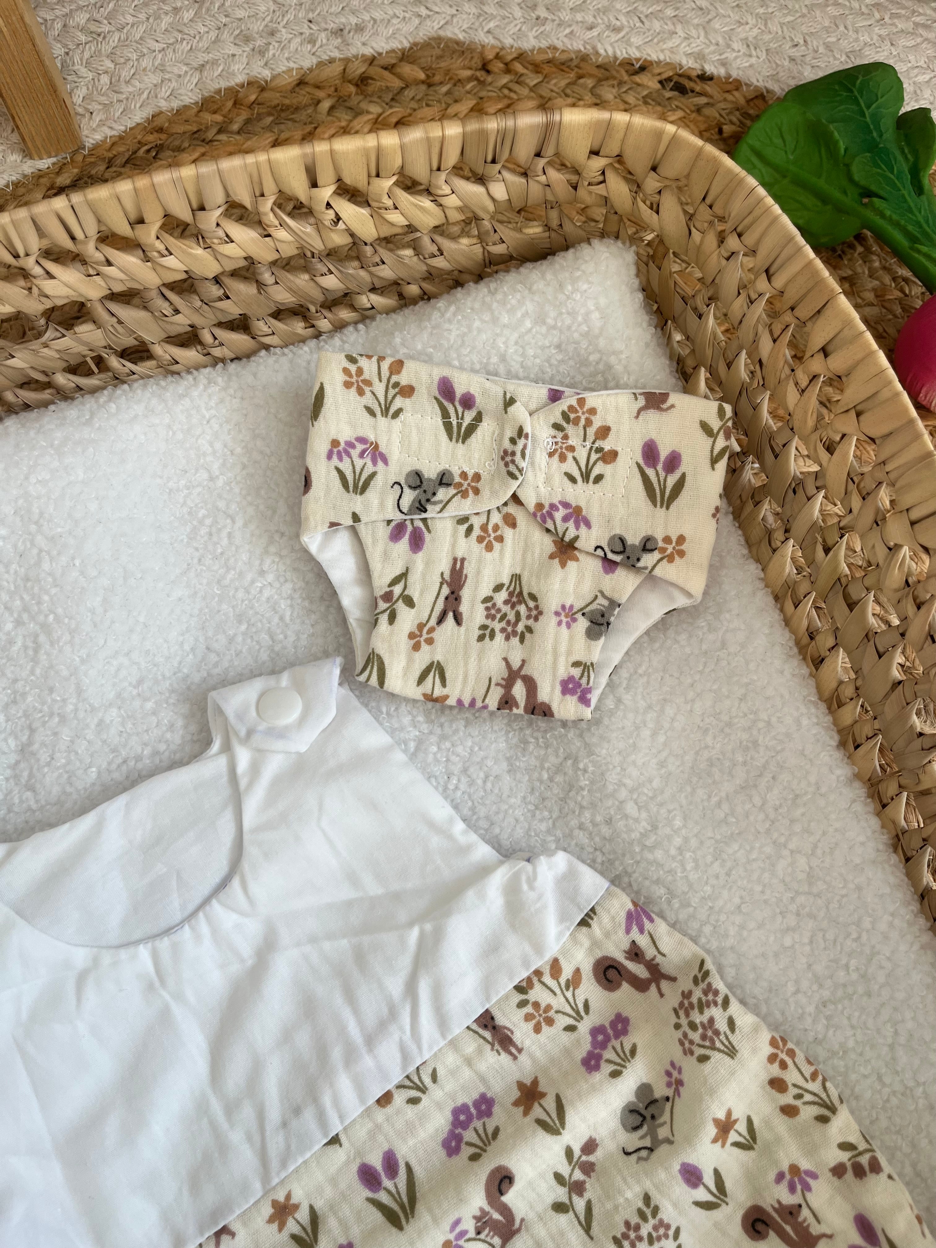 Gigoteuse + couche fleur