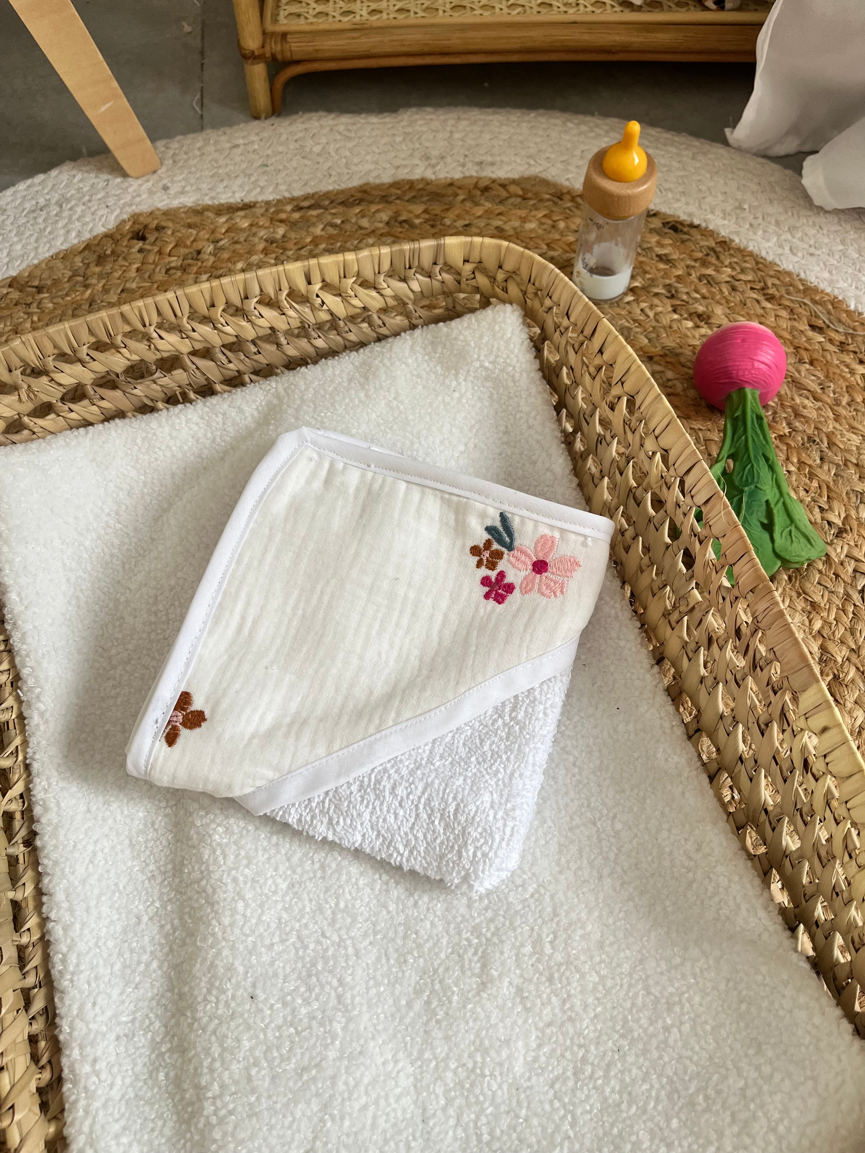 Sortie de bain fleurs