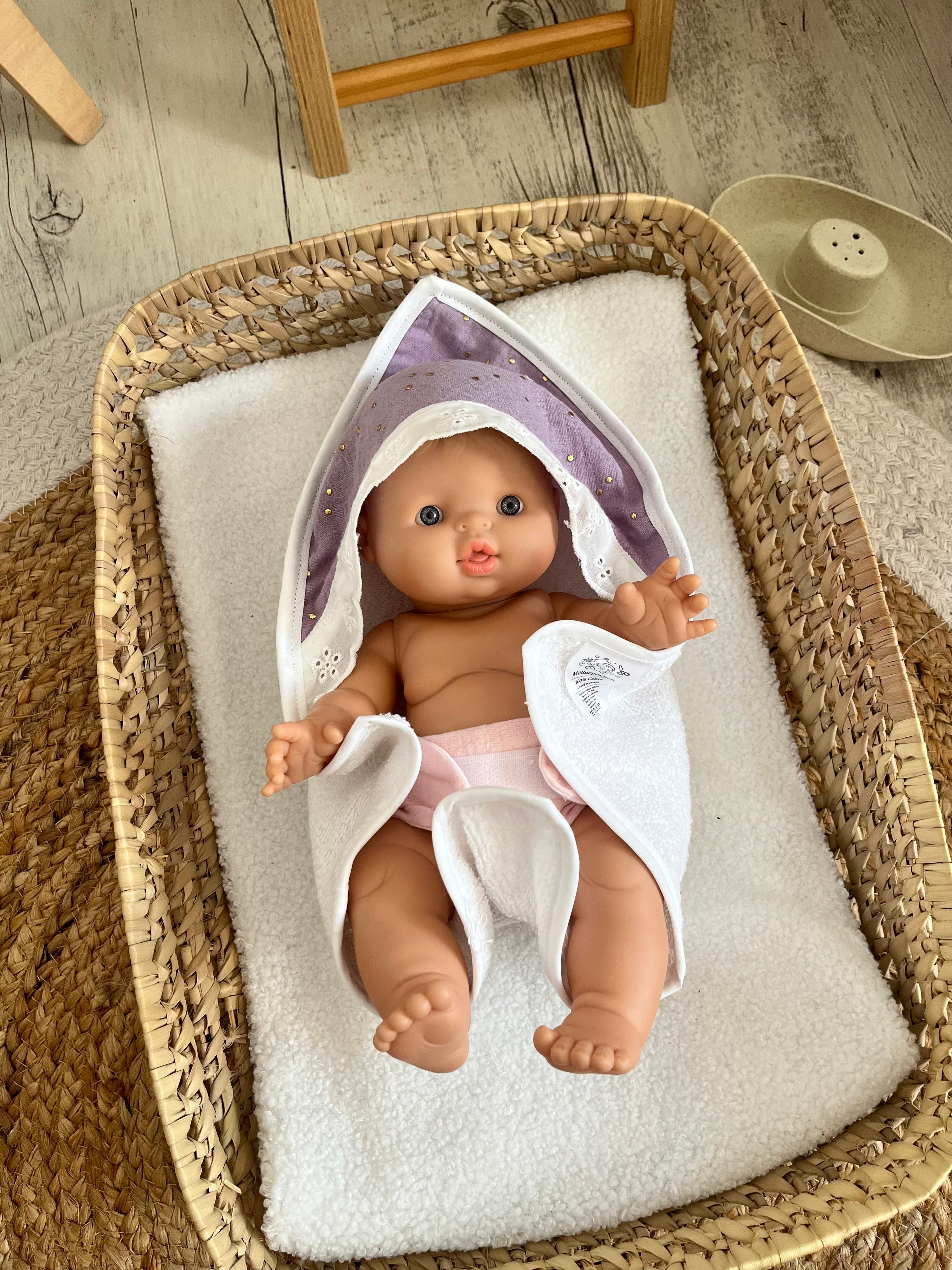 Sortie de bain violette