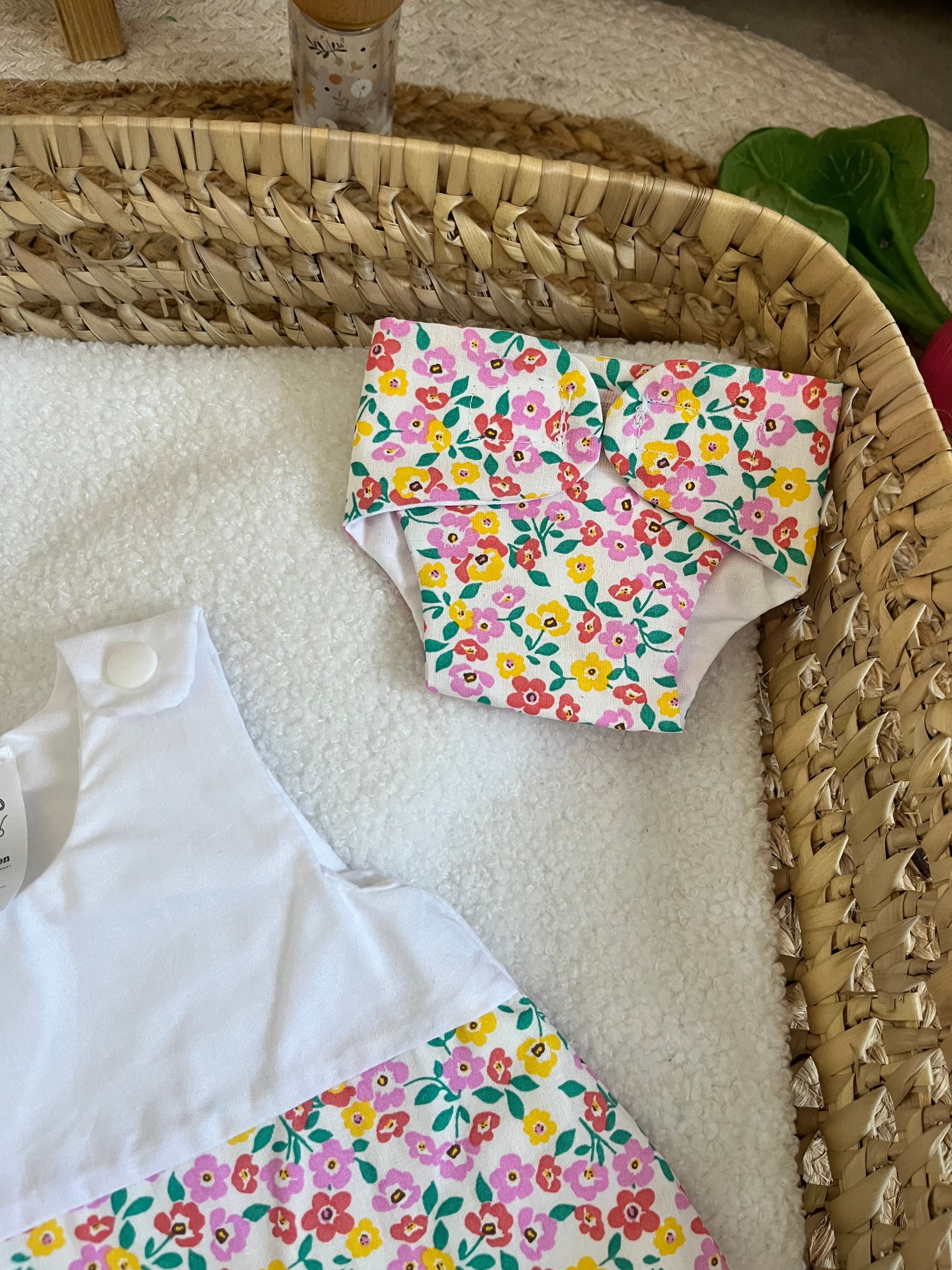 Gigoteuse + couche fleur