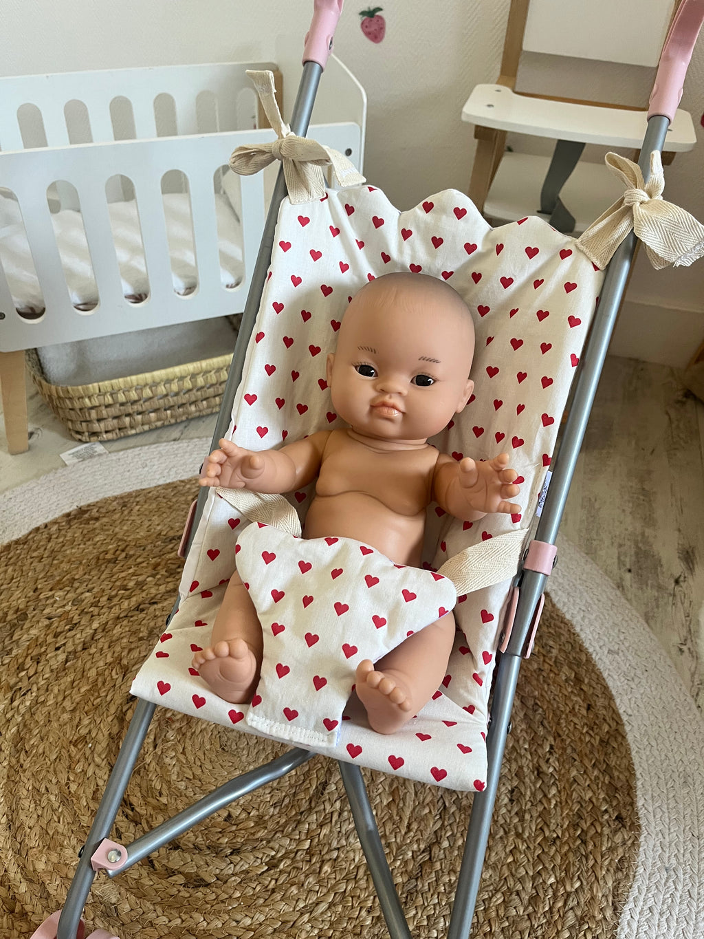 Housse poussette cœur ❤️