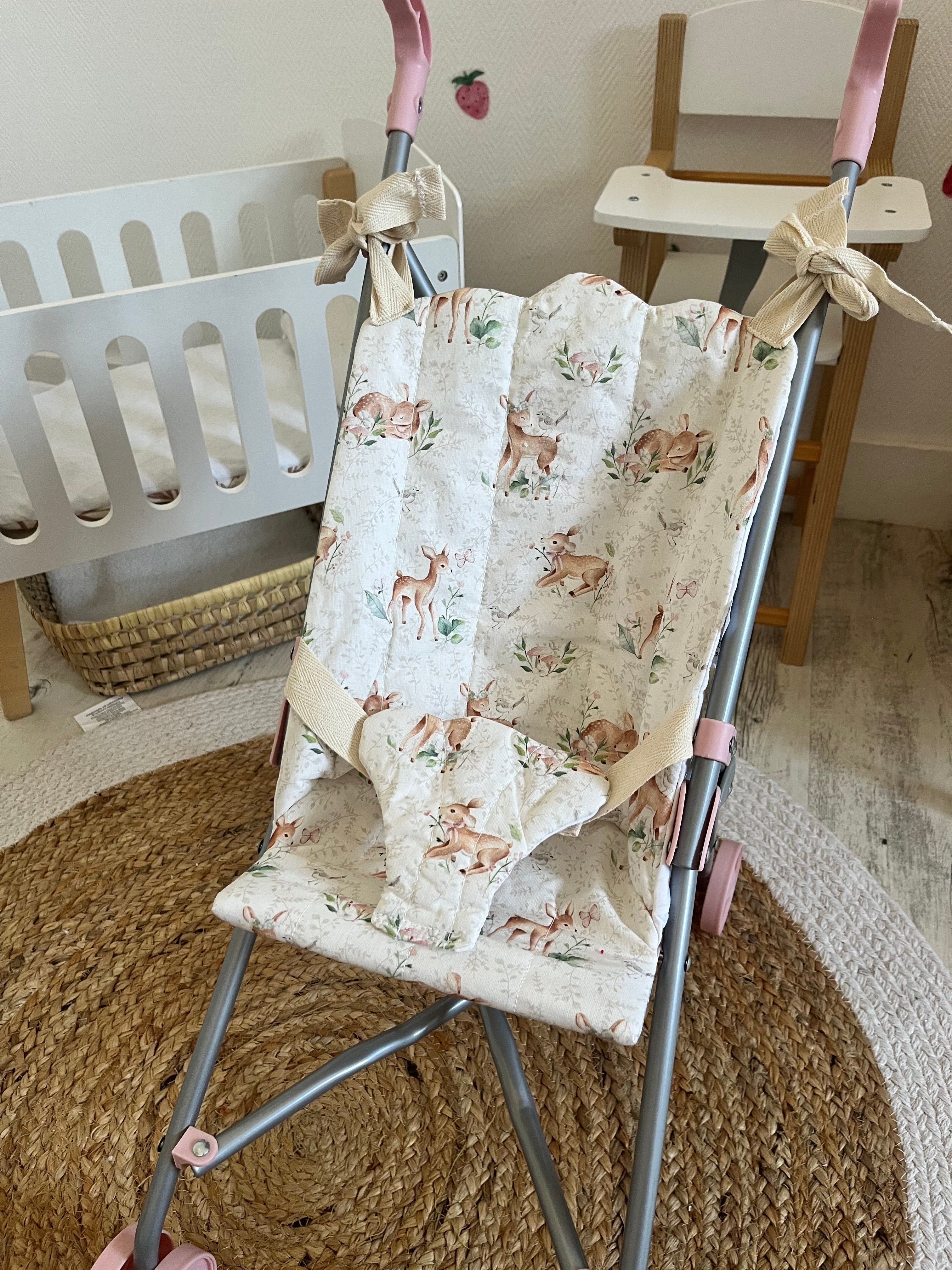 Housse poussette biche