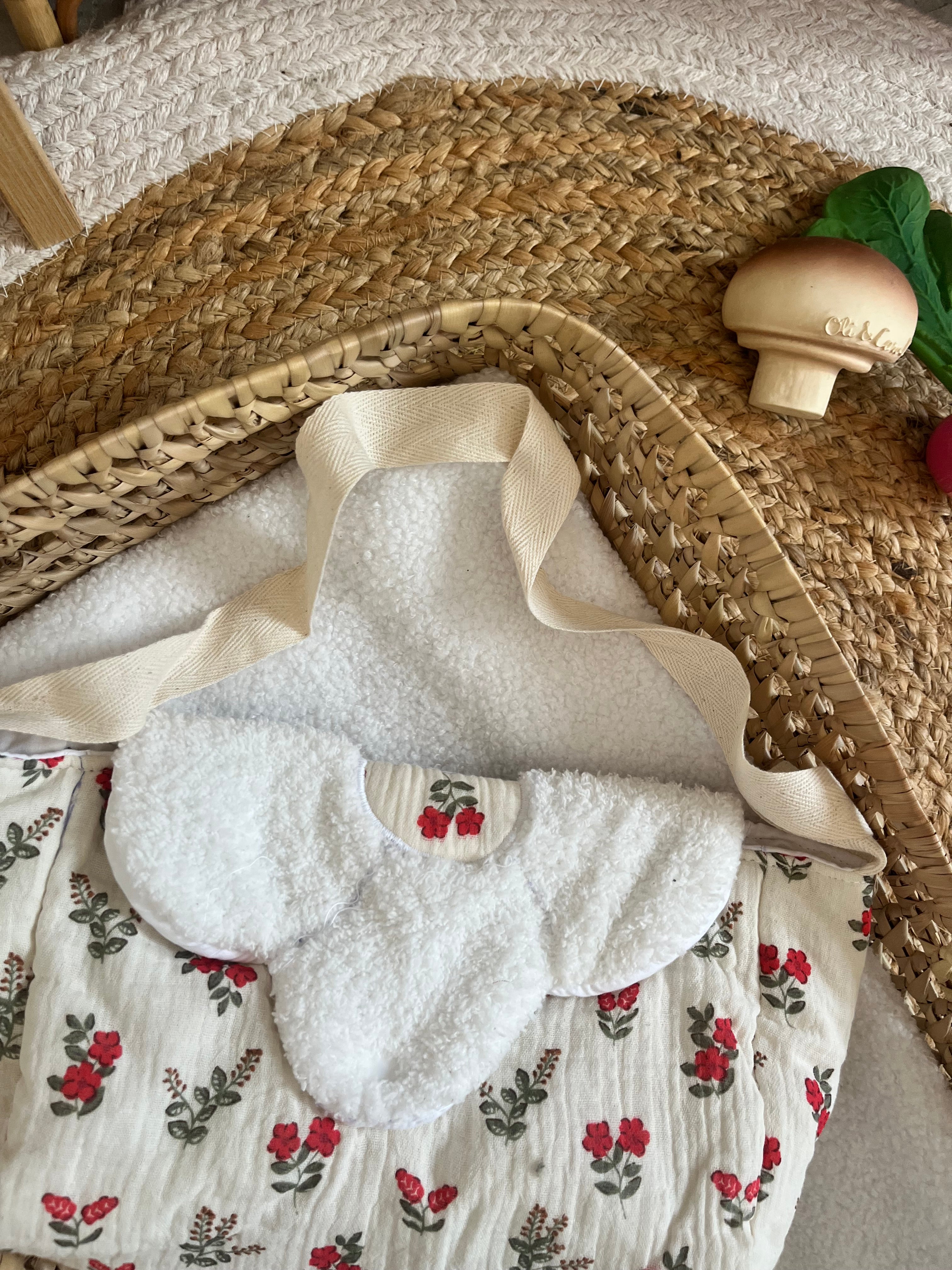 Sac à langer beige rouge