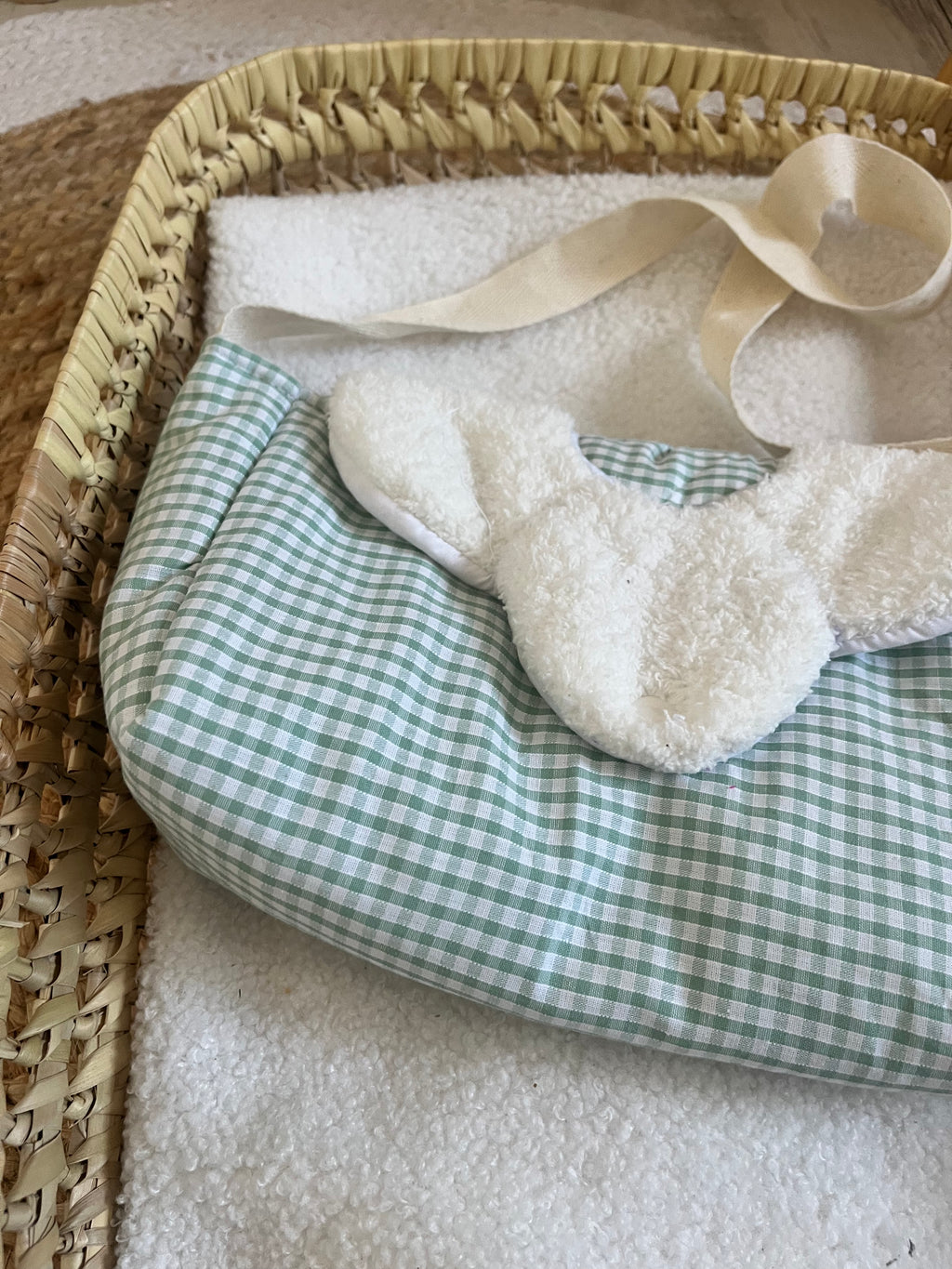 Sac à langer Vichy vert