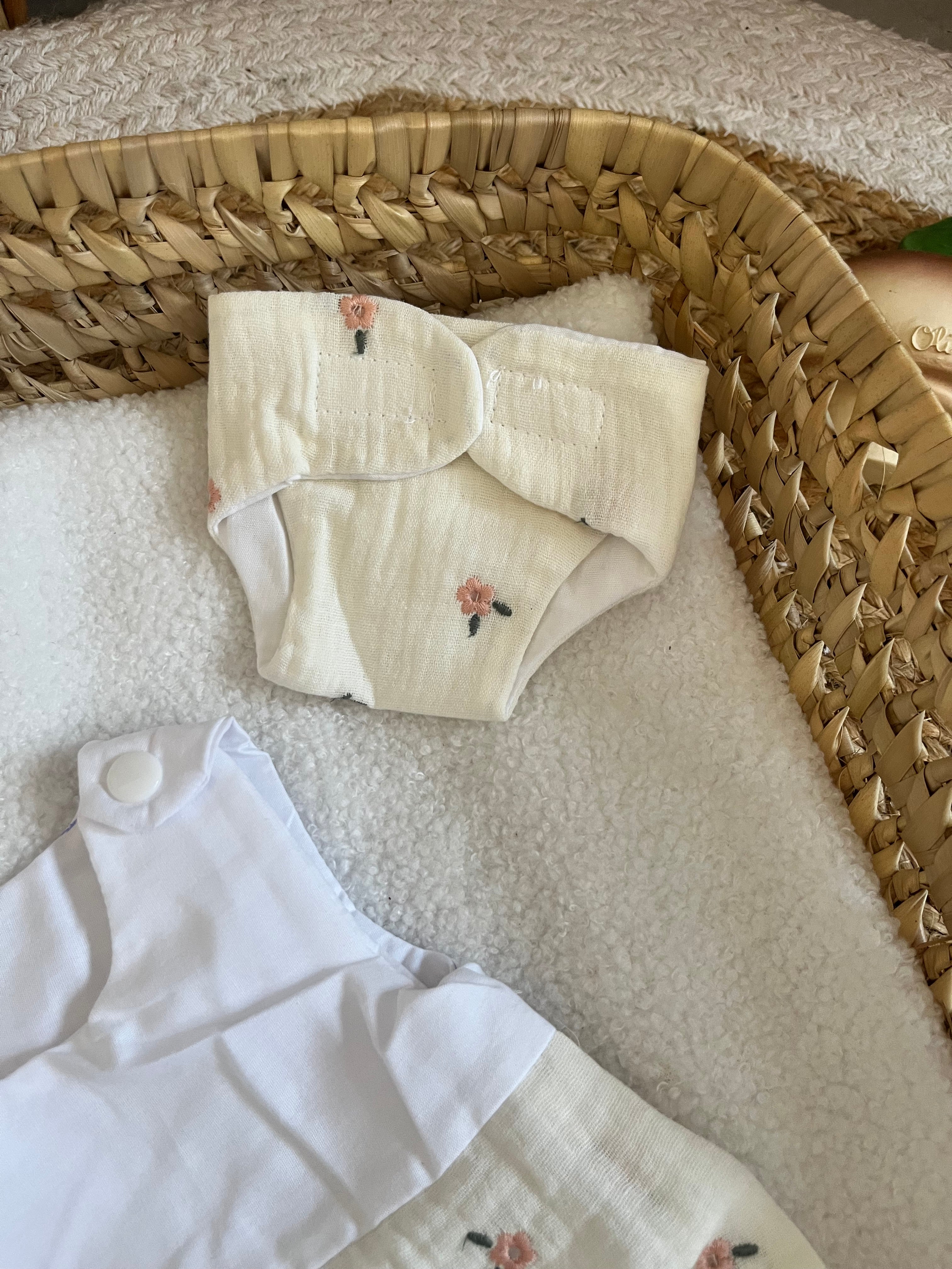 Gigoteuse + couche fleur