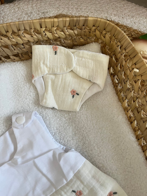 Gigoteuse + couche fleur