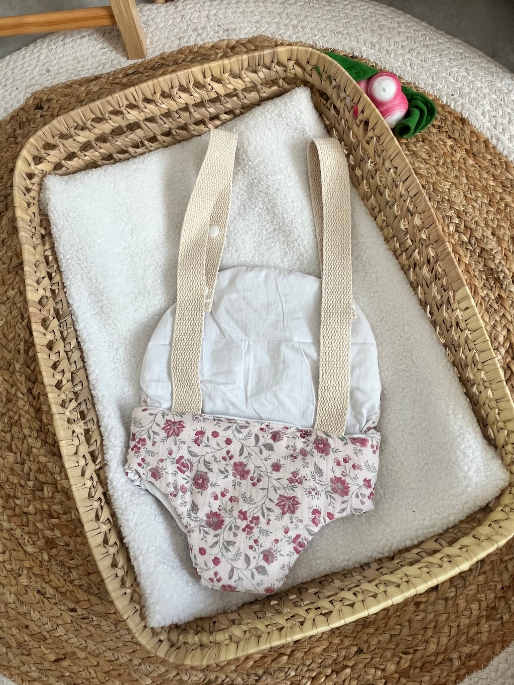 Porte bébé /poupée fleurs 🌸