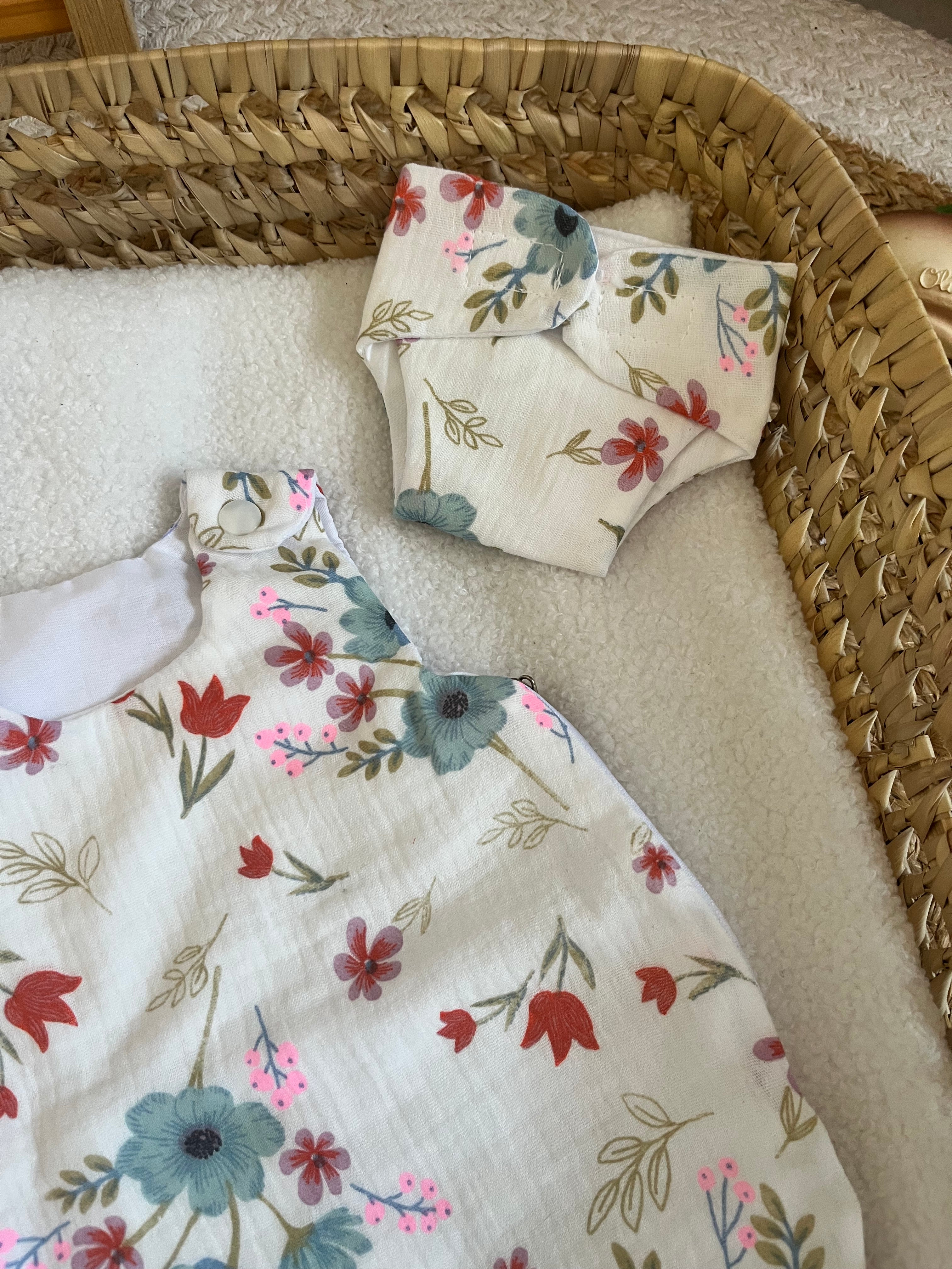 Gigoteuse + couche fleur