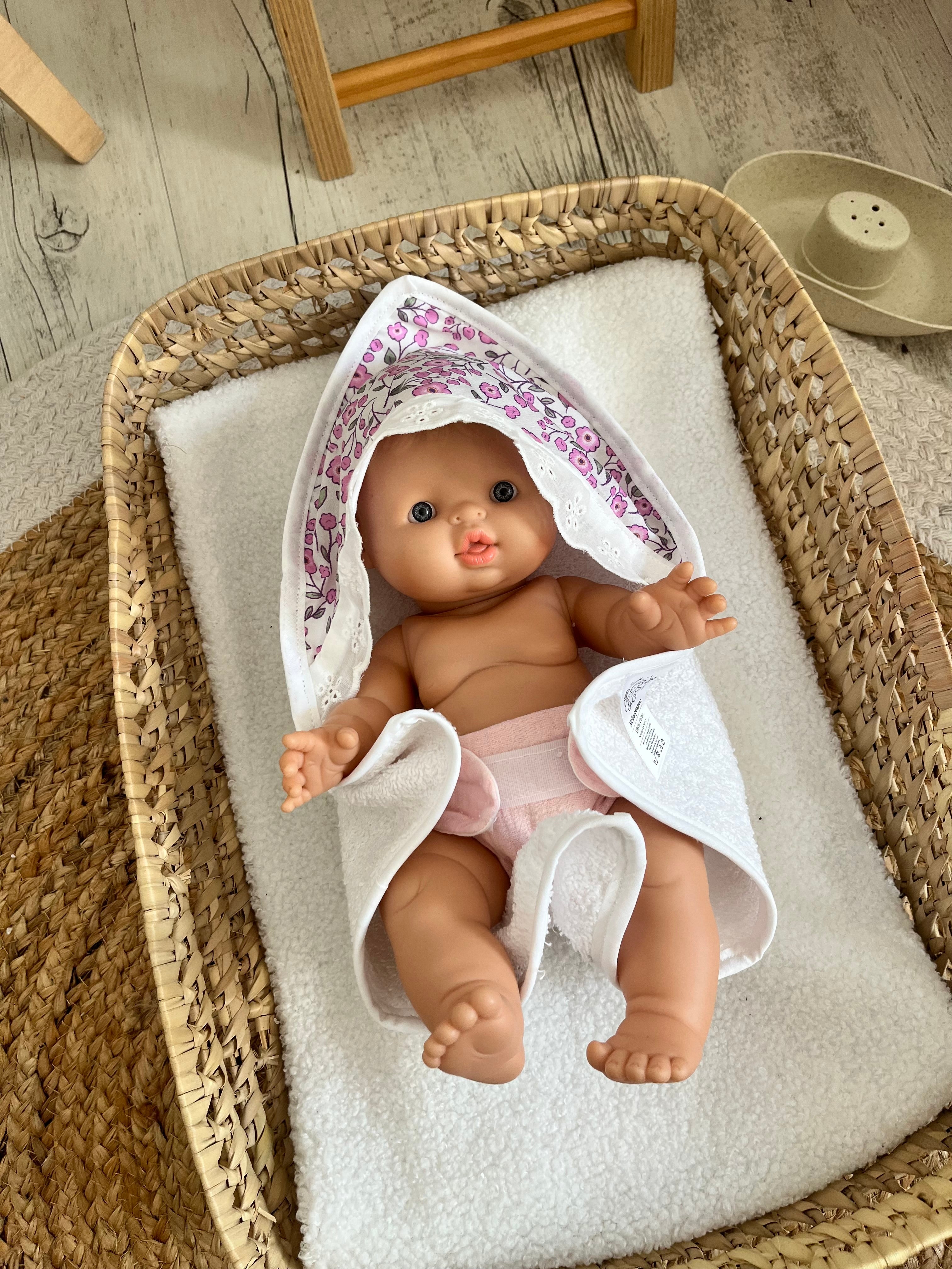Sortie de bain fleuri