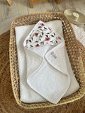 Sortie de bain fleuri