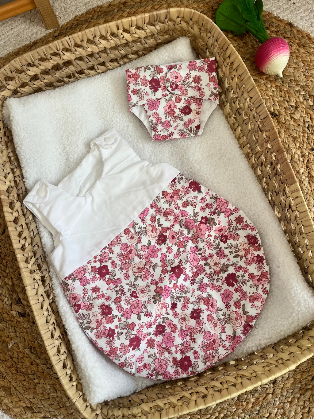 Gigoteuse + couche fleur