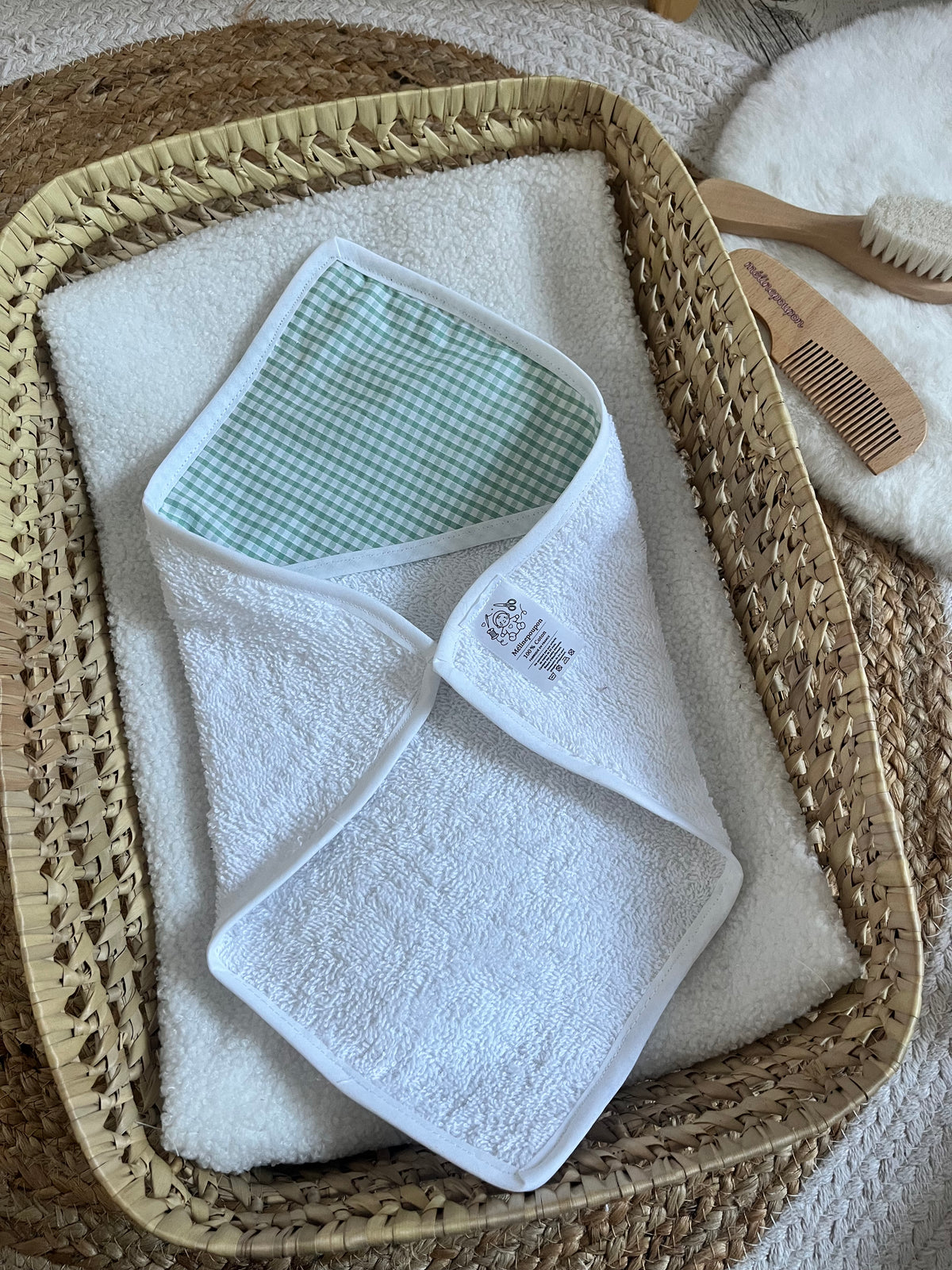 Sortie de bain Vichy vert